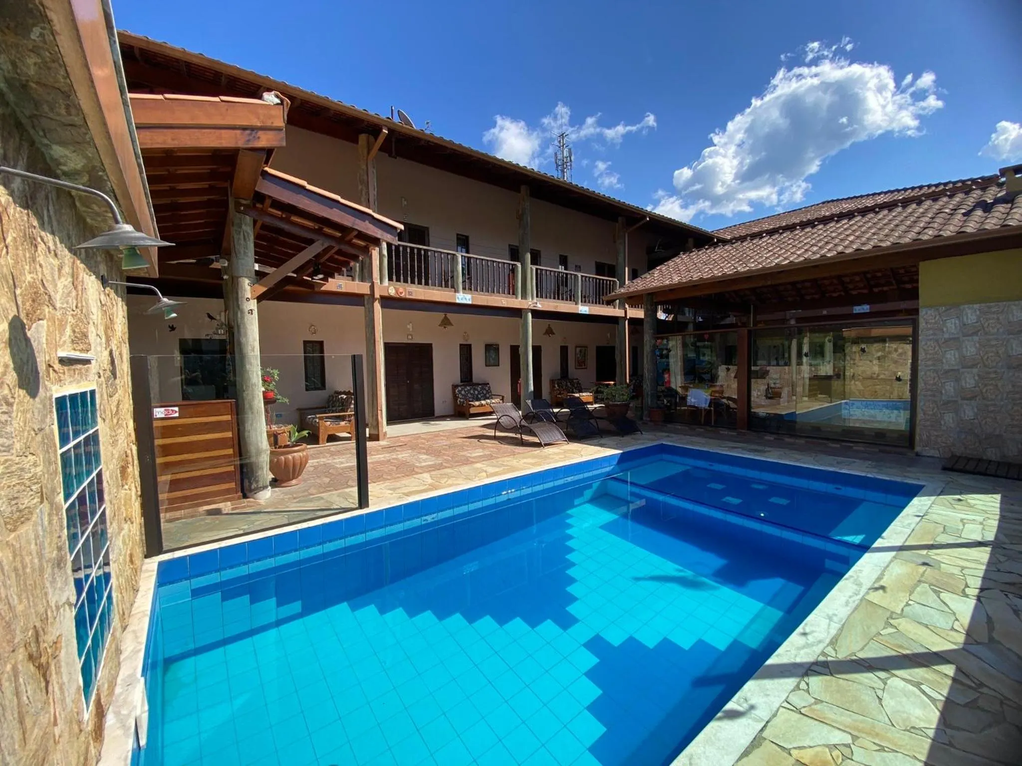 Seating area in Pousada Madu