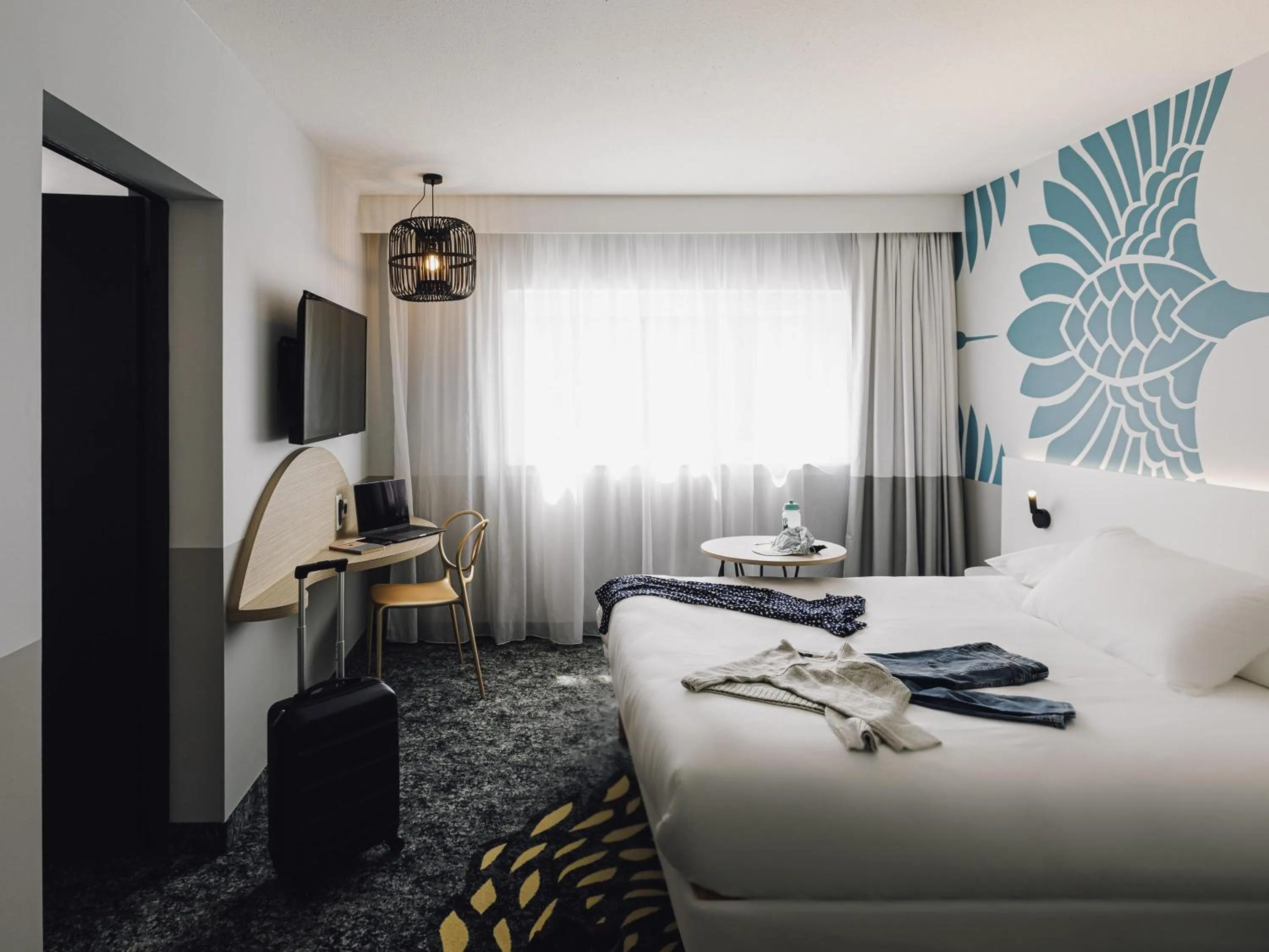 Bedroom, Bed in ibis Styles Nancy Laxou