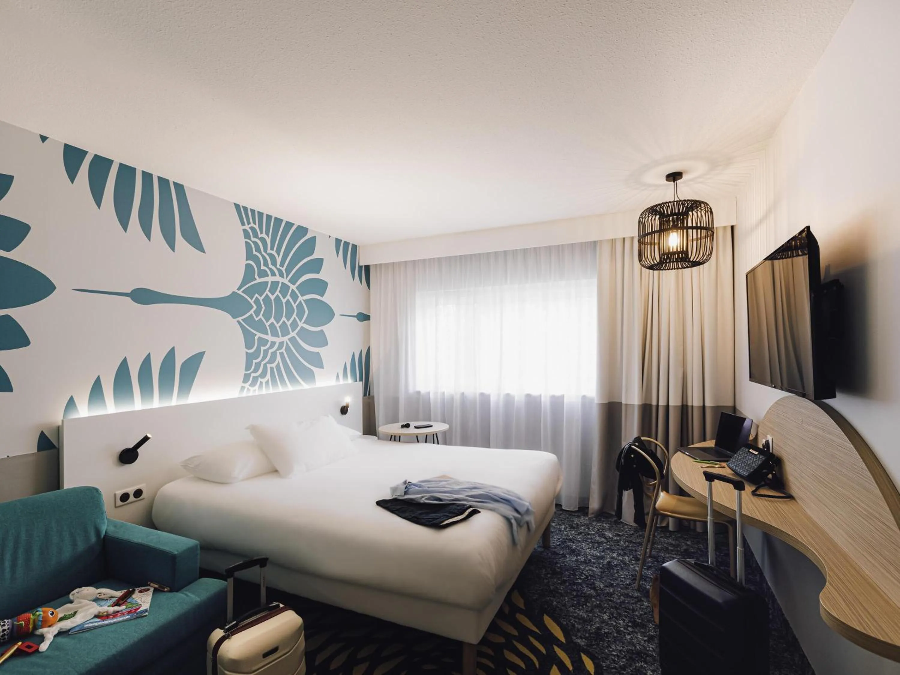 Bedroom, Bed in ibis Styles Nancy Laxou