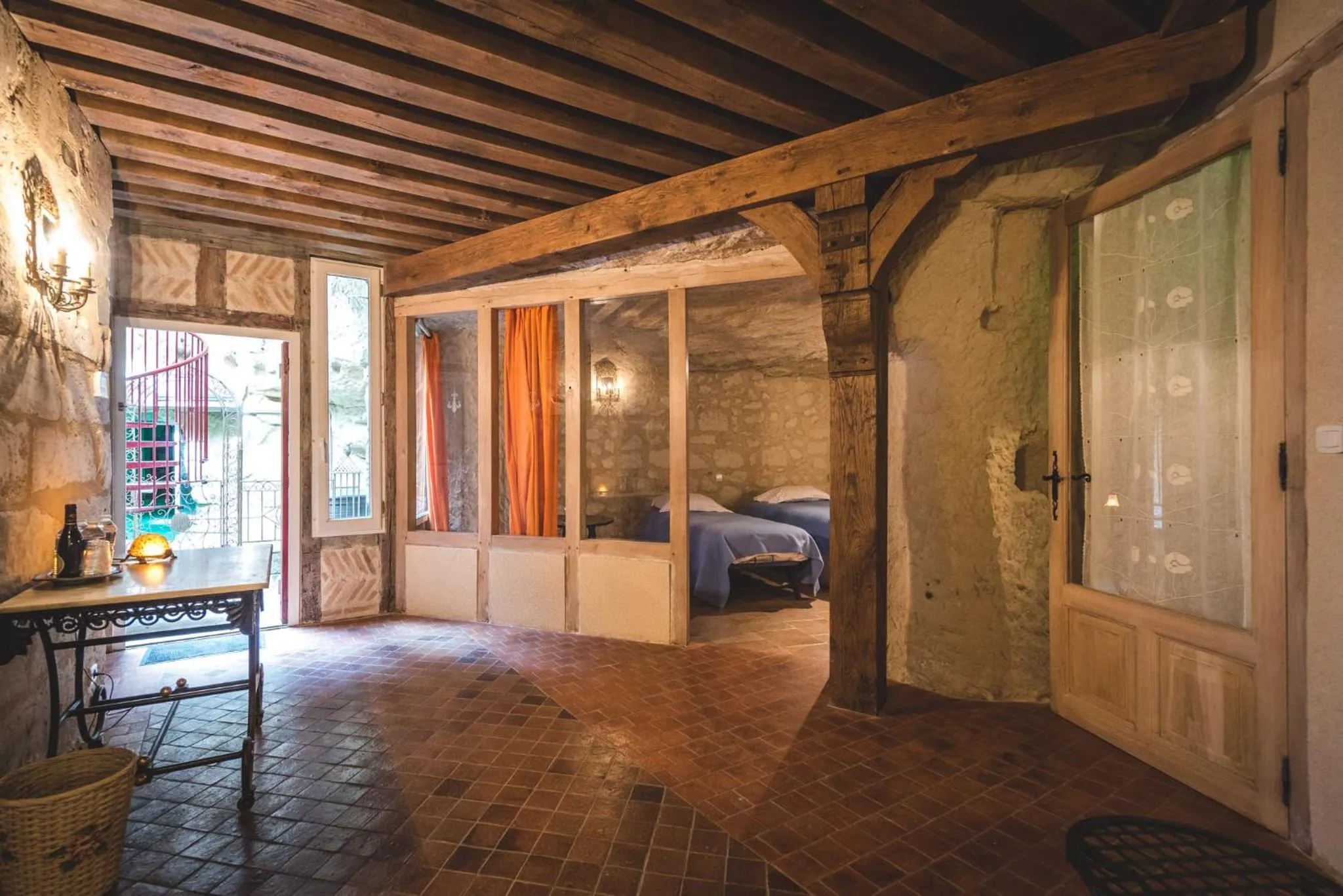 Bed in Logis Demeure de la Vignole