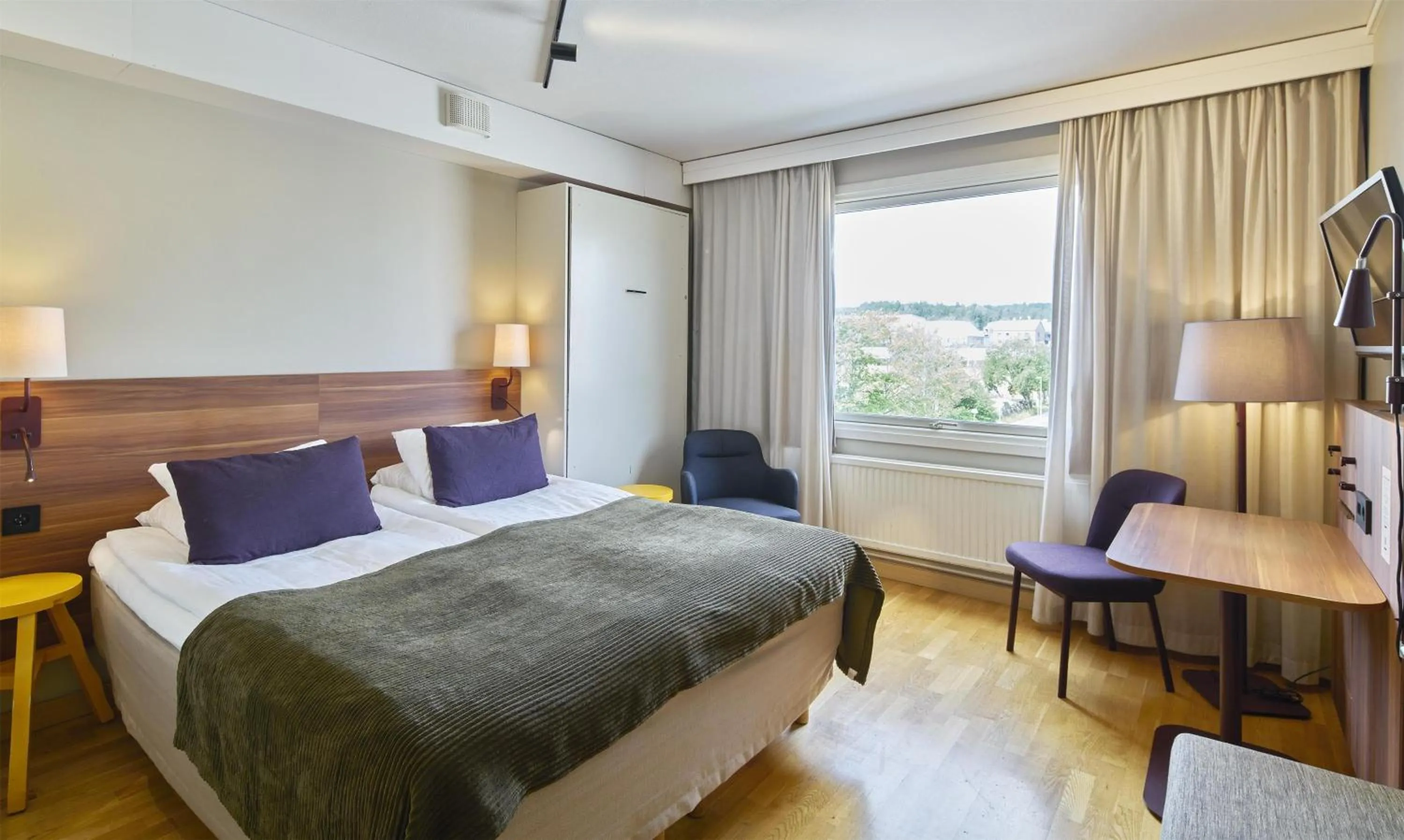 Bedroom, Bed in Scandic Backadal