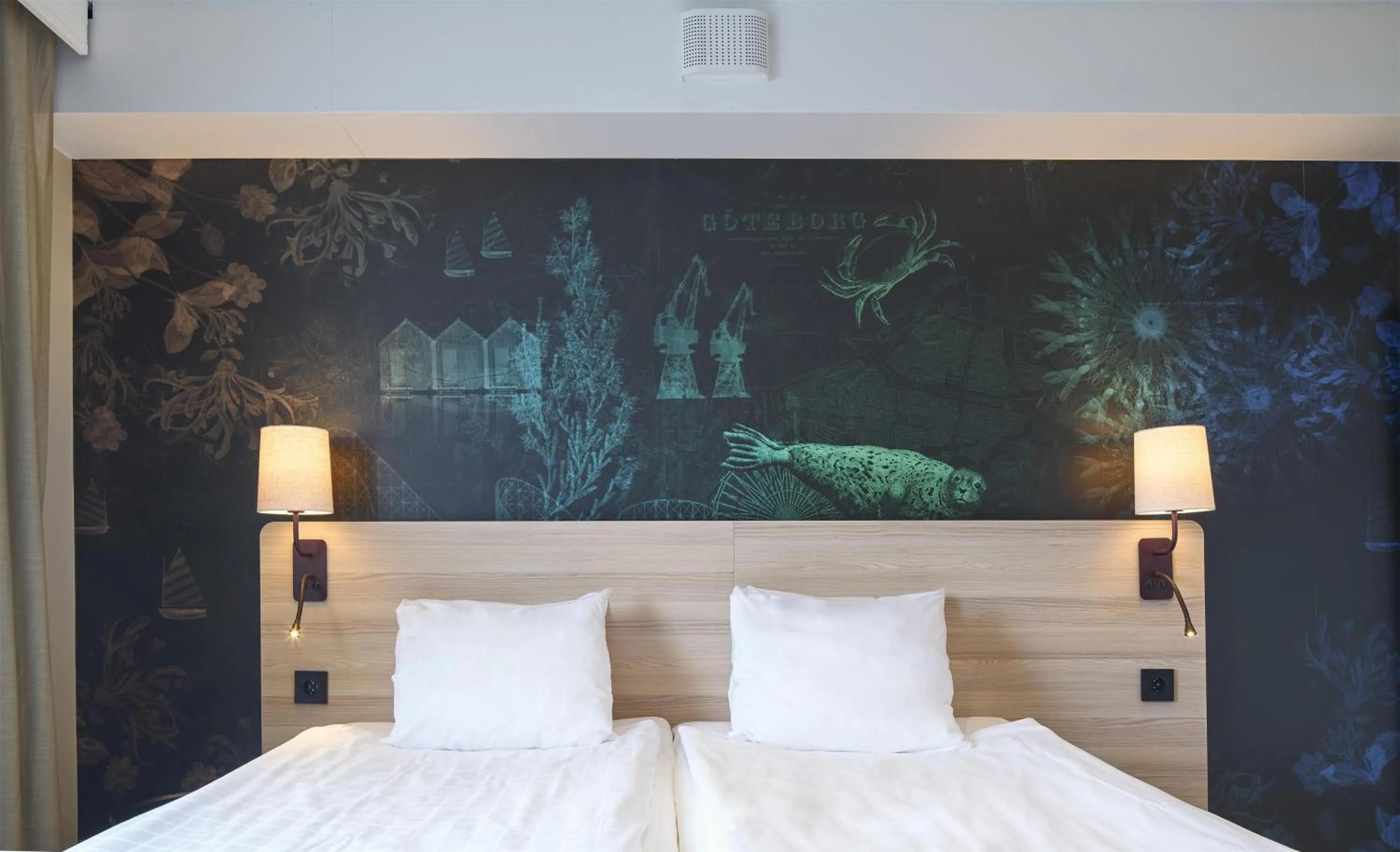 Bedroom, Bed in Scandic Backadal