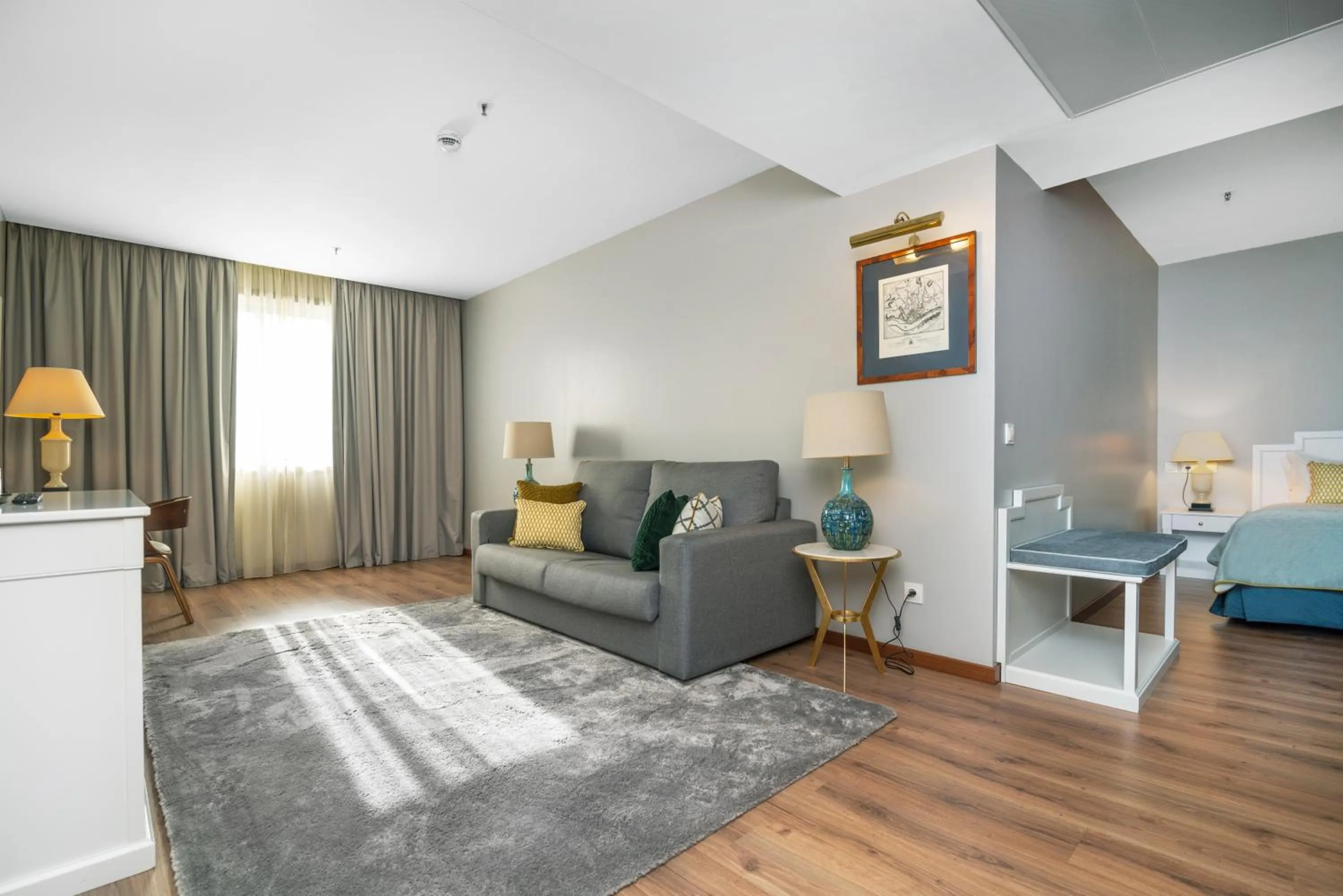 Living room, Bed in Gaia Residence