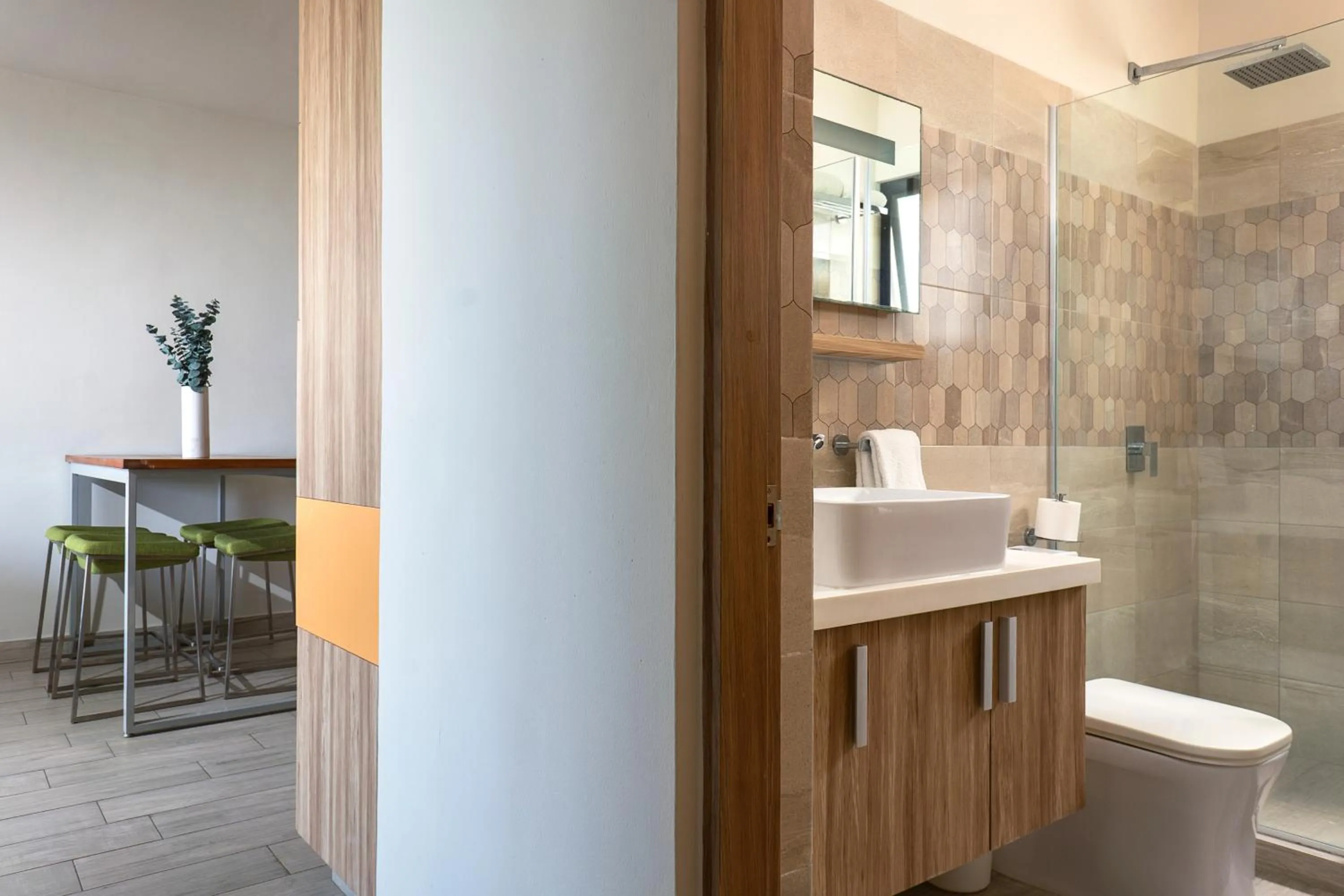 Shower in Opal Suites Apartments