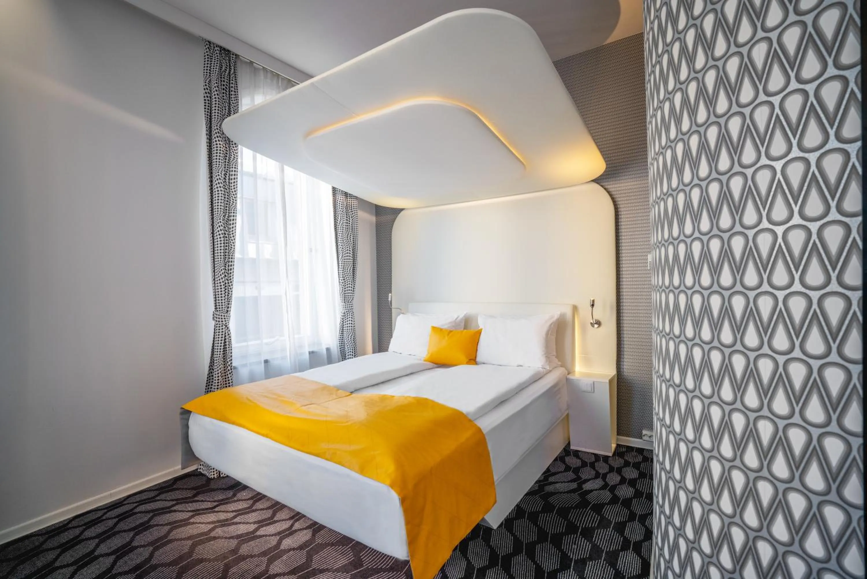 View (from property/room), Bed in Magic Hotel Bergen City Center, a member of Radisson Individuals