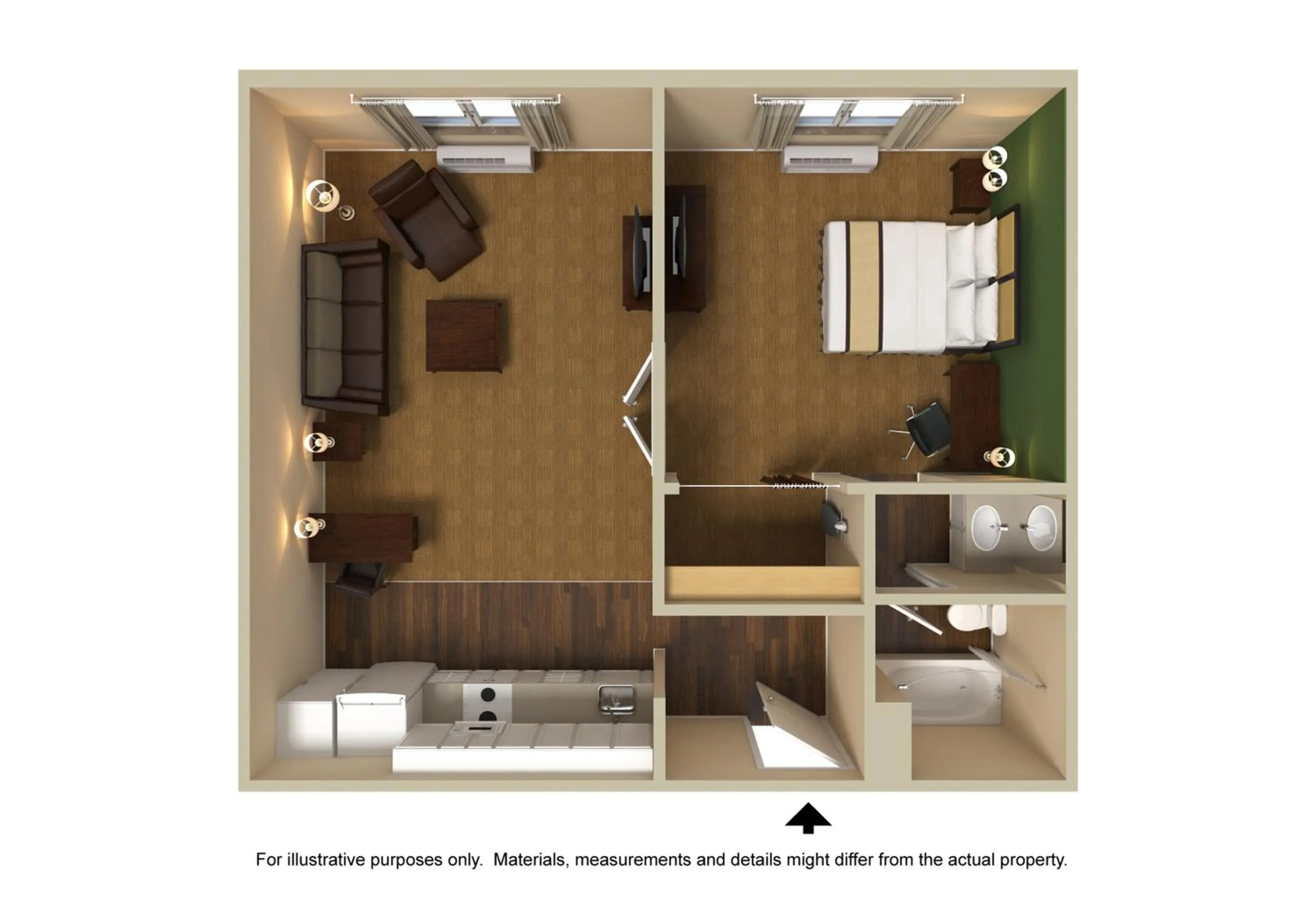 Floor Plan in Extended Stay America Suites - Las Vegas - Valley View
