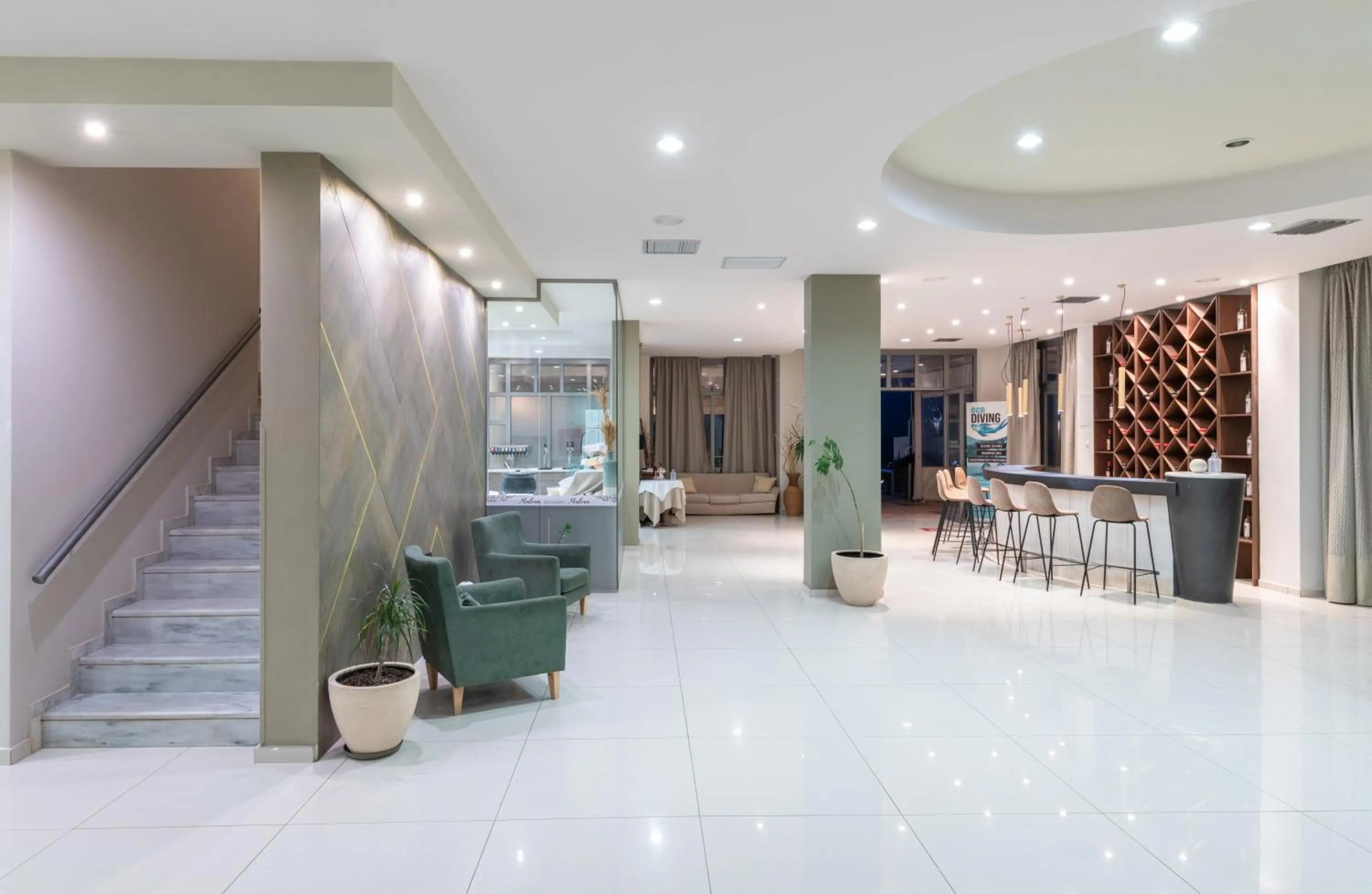 Seating area in Gouves Bay by Omilos Hotels