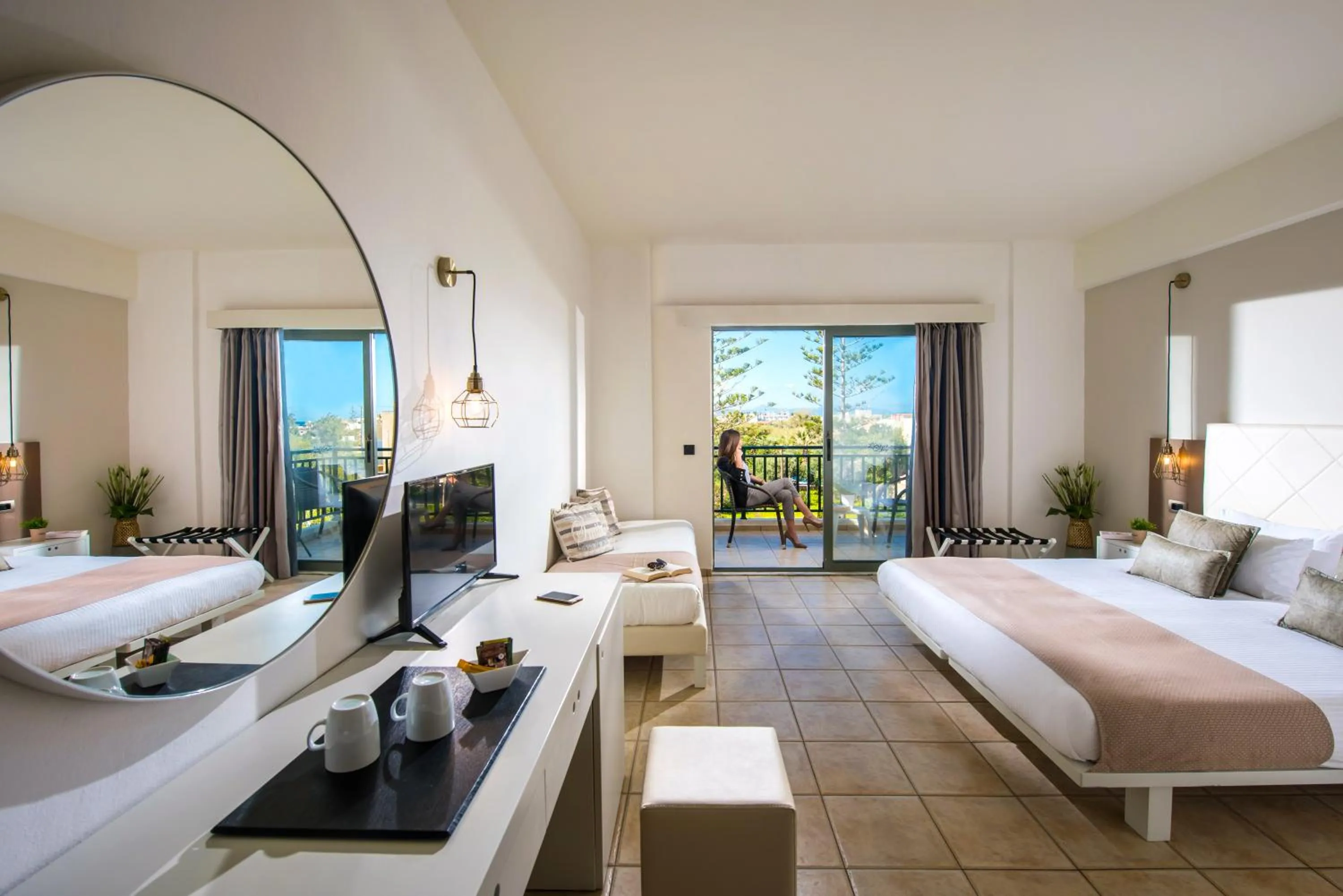 TV and multimedia, Bed in Gouves Bay by Omilos Hotels