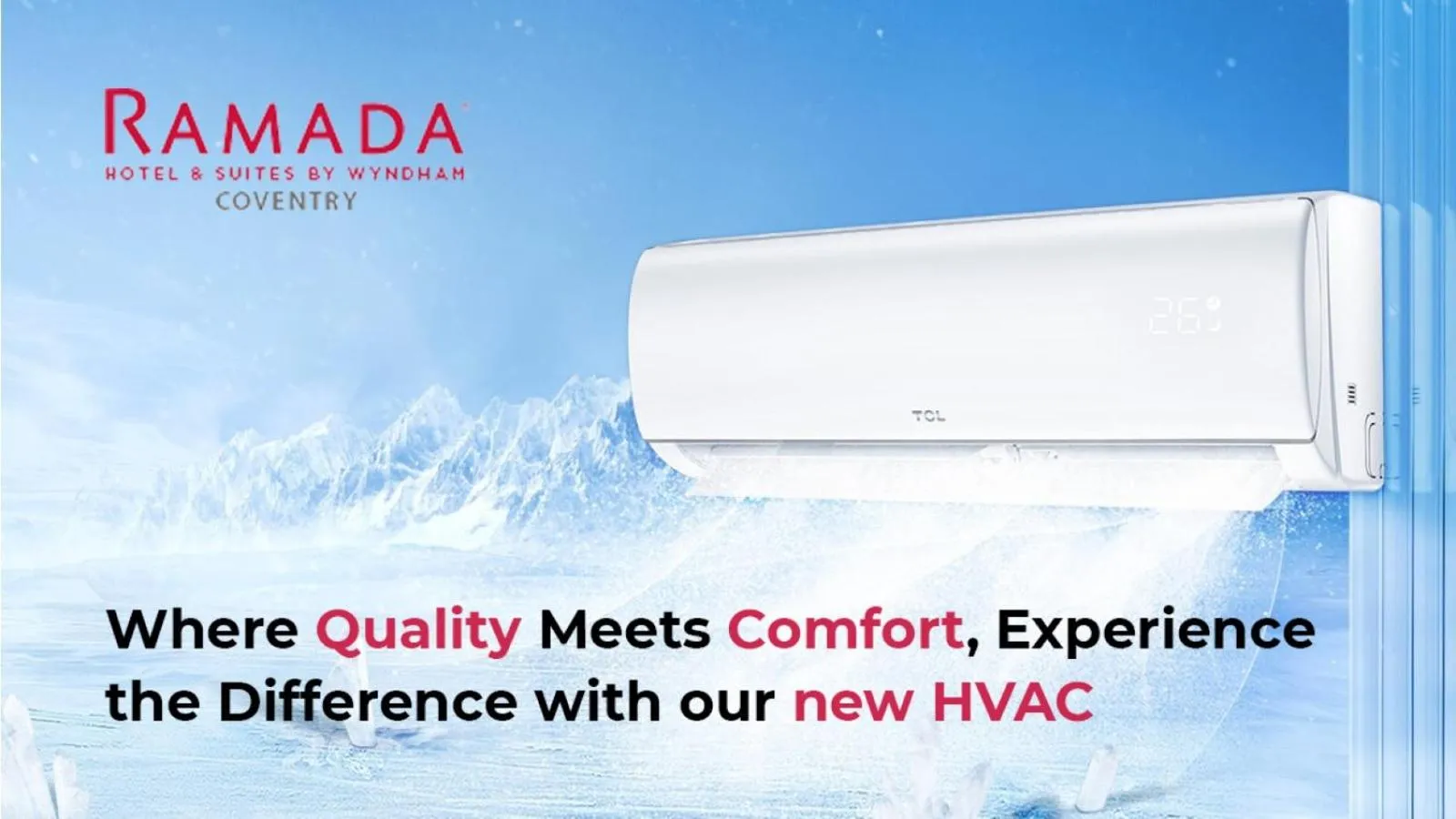 air conditioner in Ramada Hotel & Suites by Wyndham Coventry