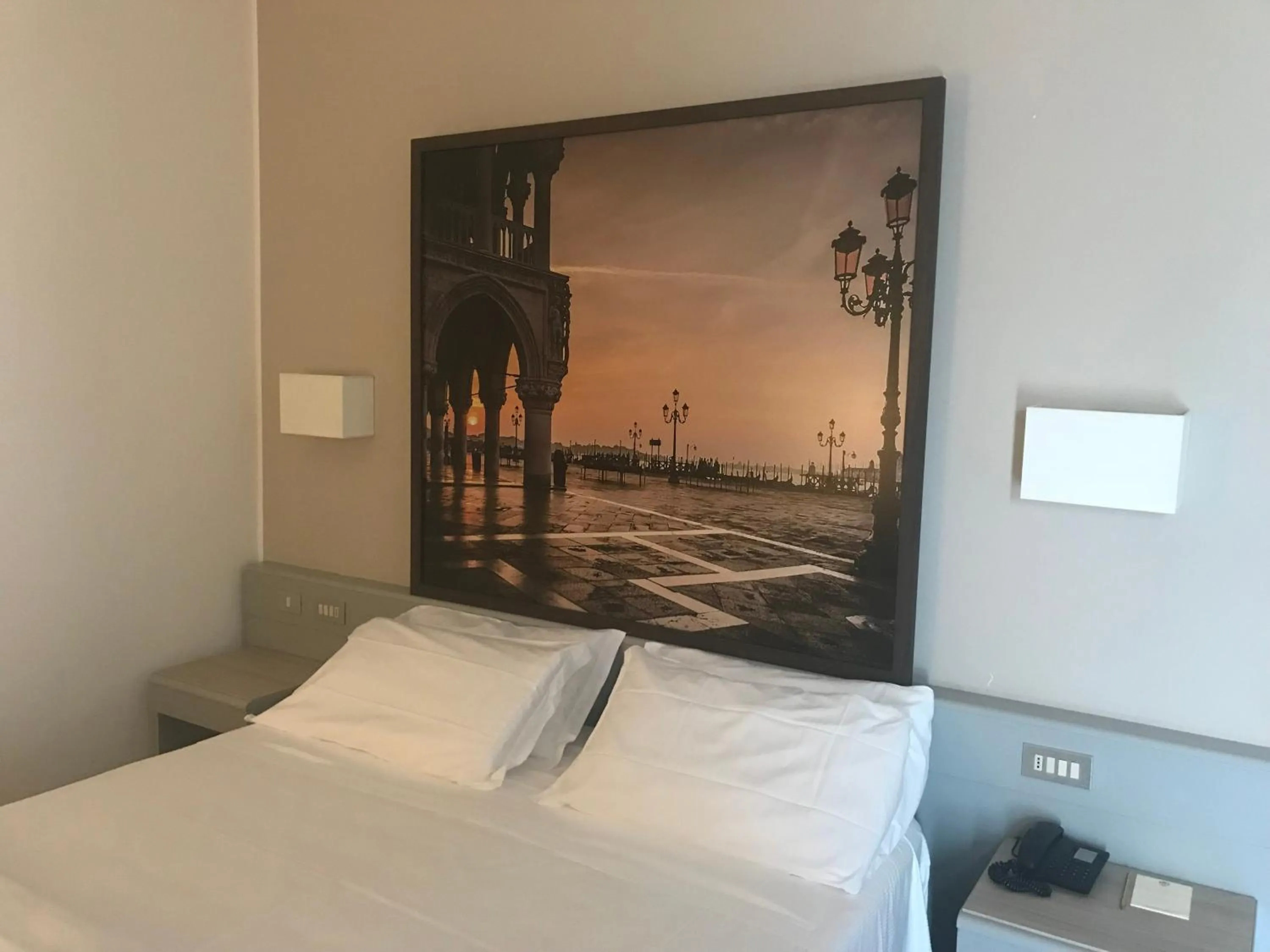 Bed in Hotel Principe Palace