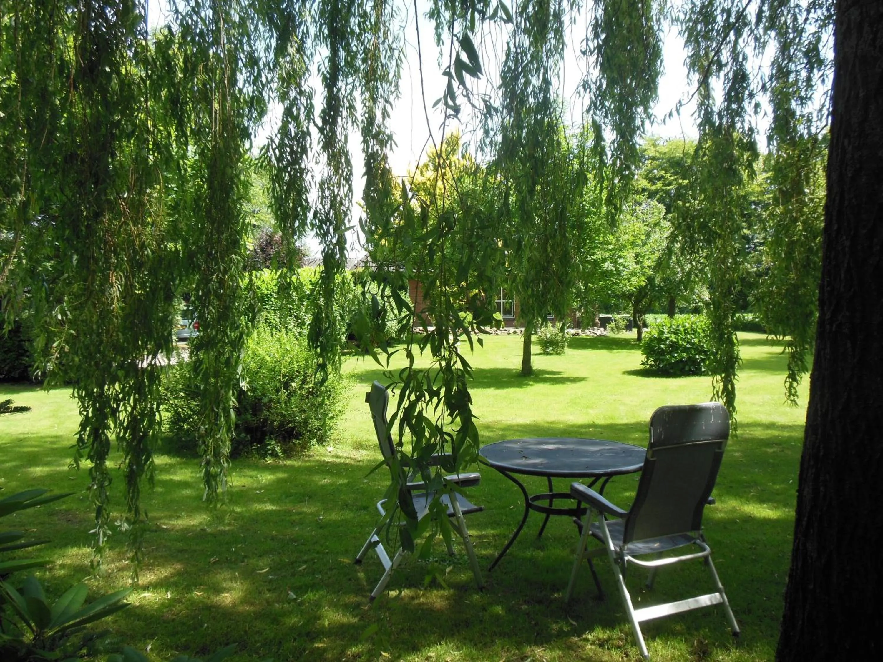 Garden view in B&B Landgoed Sonneborghe