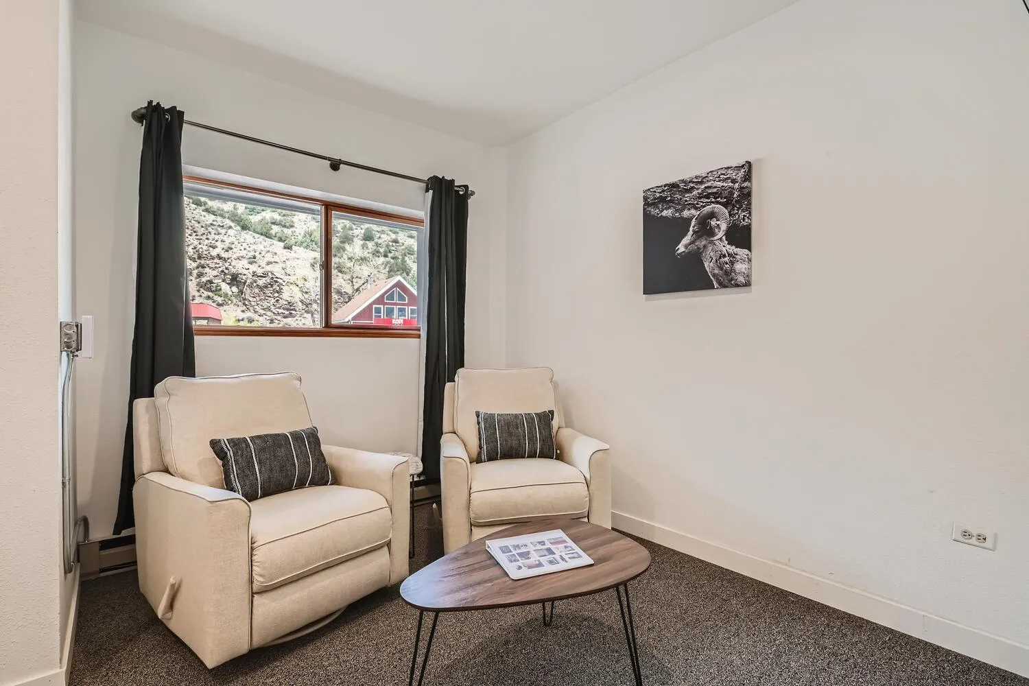 Seating area in Uplift Inn