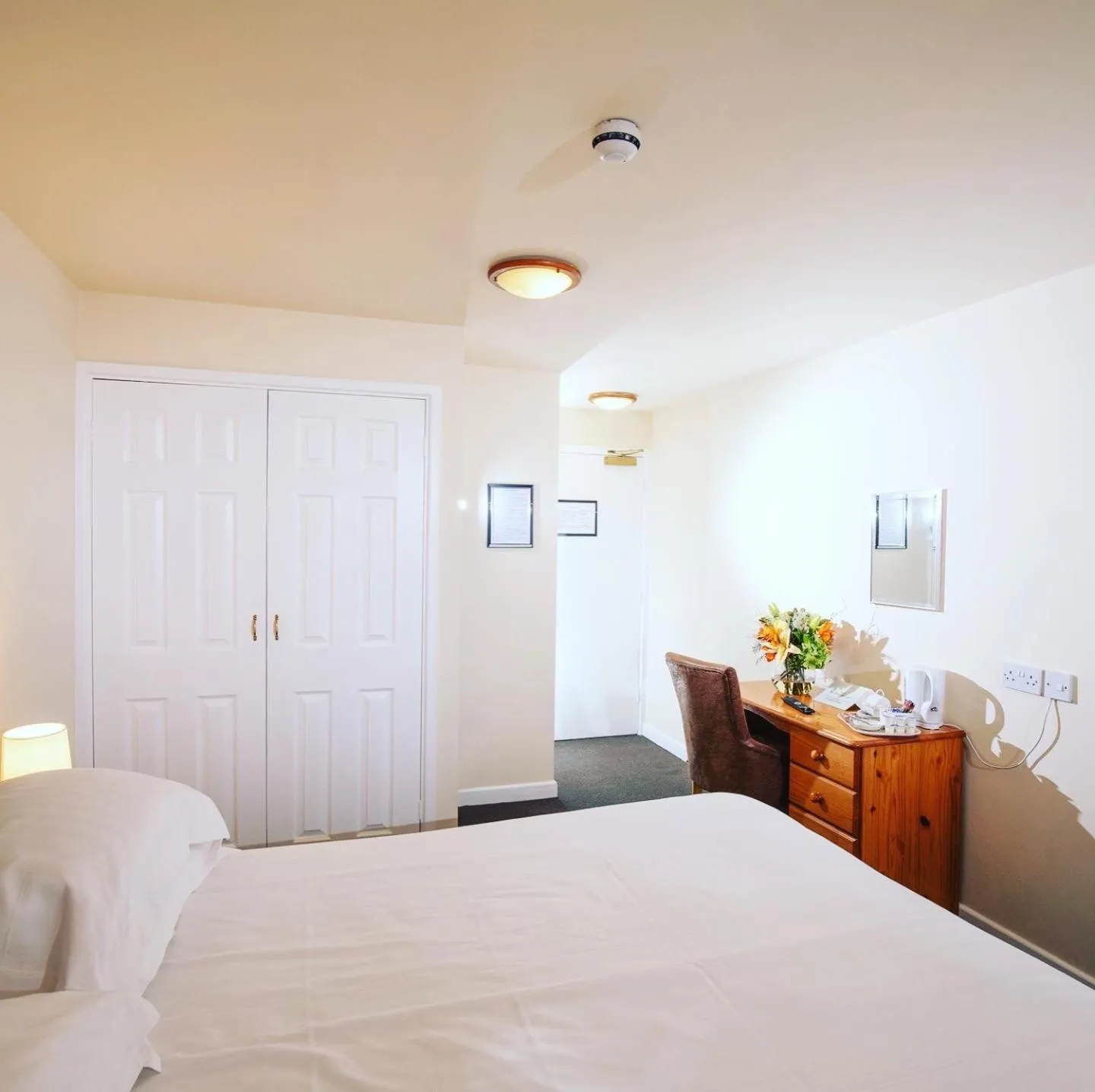 Bed in The Cock Inn Hotel