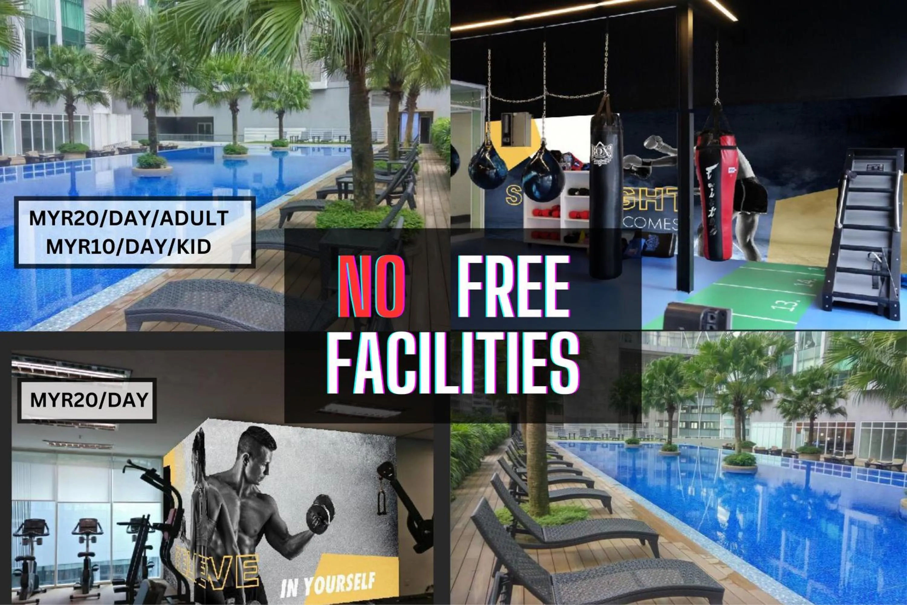 Pool view in Soho Suites KLCC by Leala