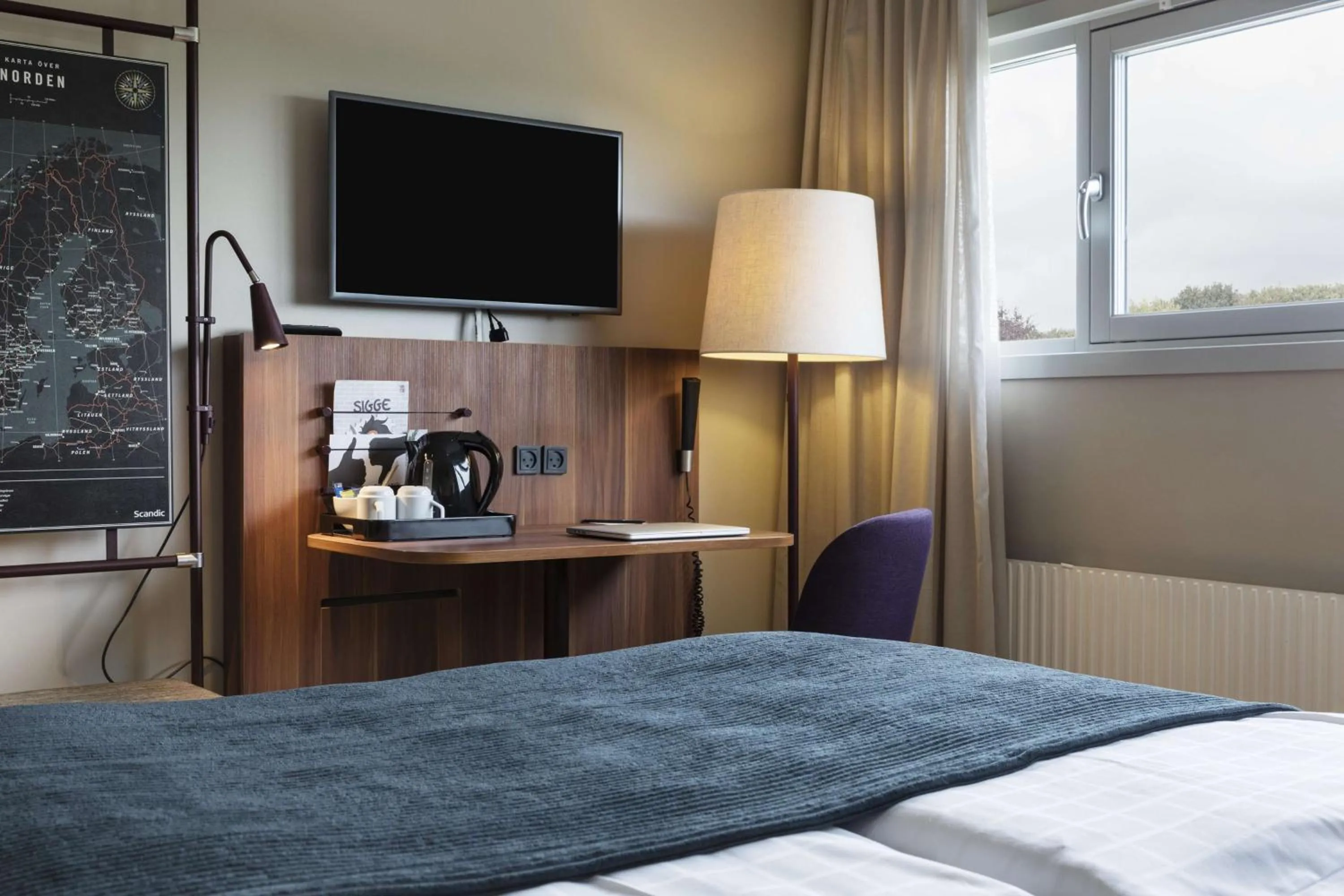 Bedroom, Bed in Scandic Hvidovre