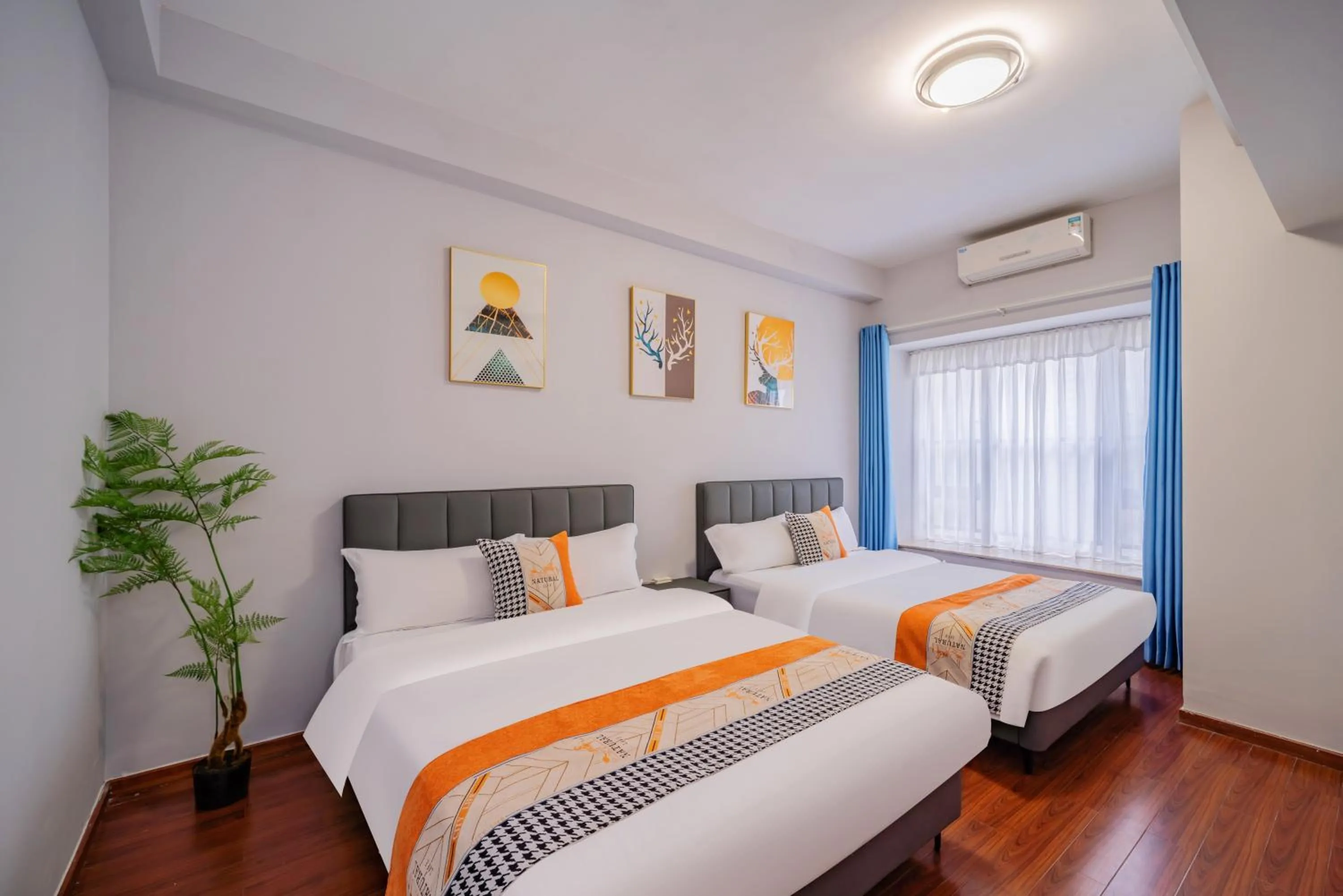 Bed in Pazhou Angda International Aparthotel Canton Fair Branch