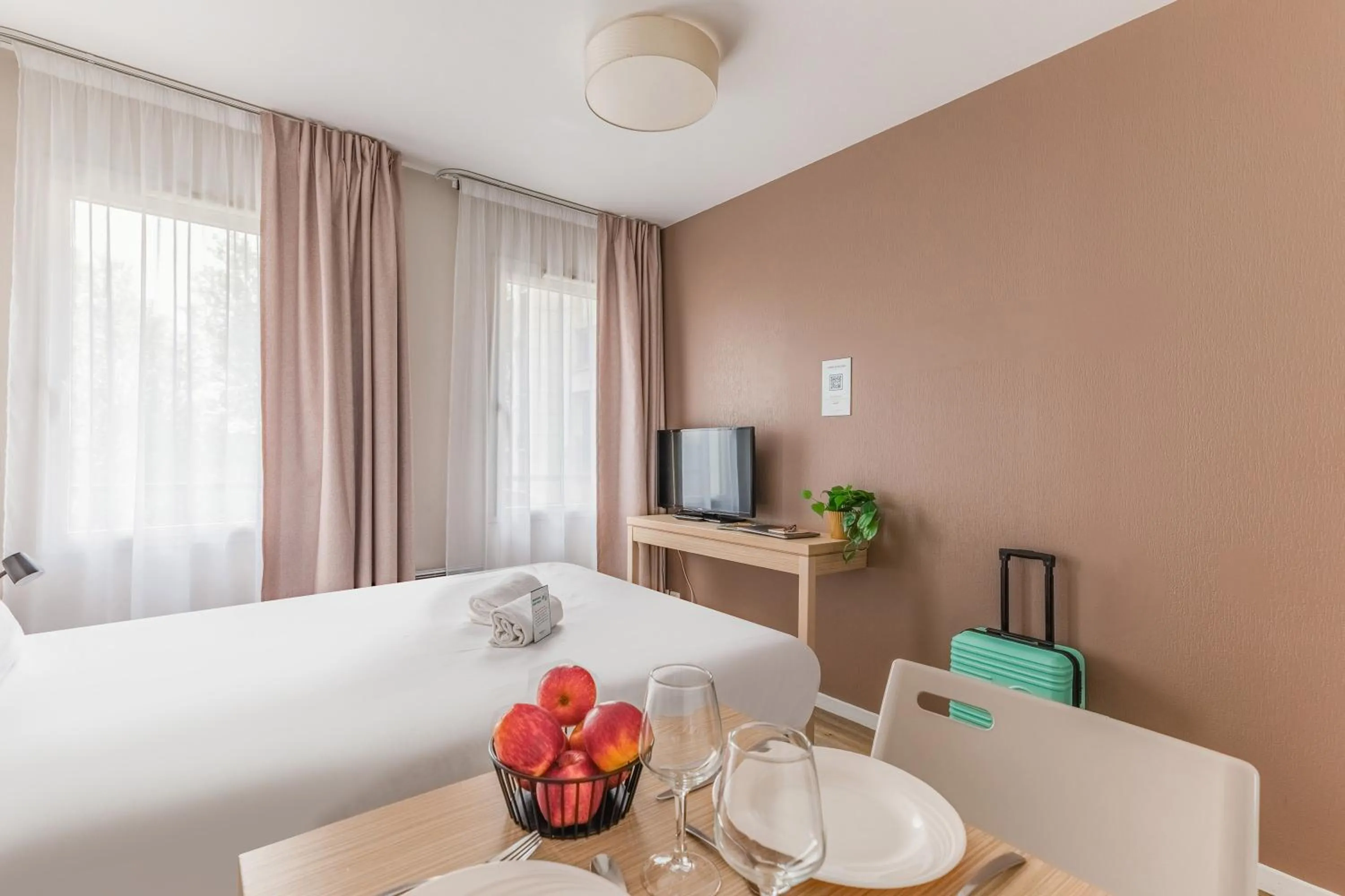 Bed in Appart'City Classic Nantes Quais de Loire