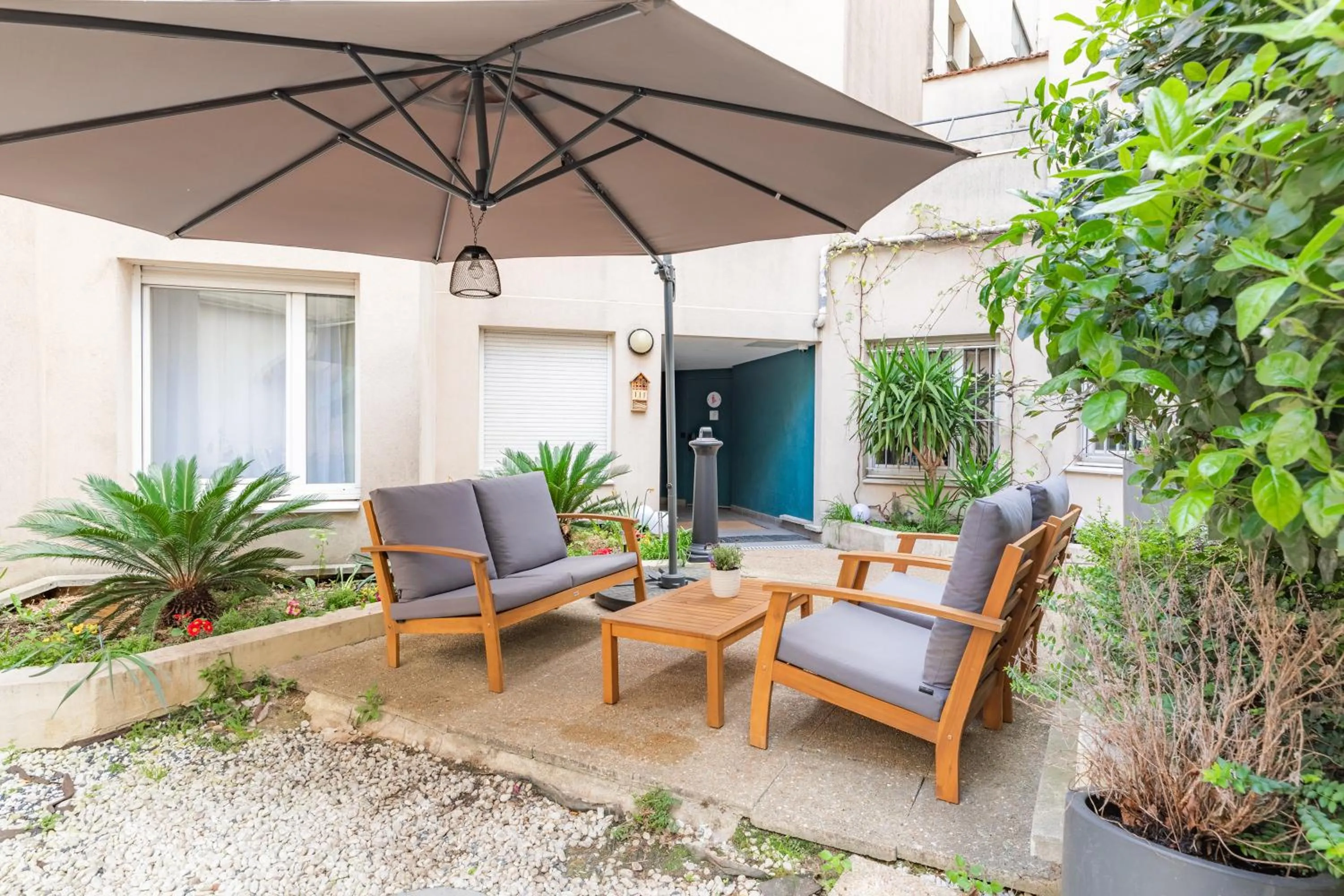 Patio in Appart'City Classic Paris La Villette