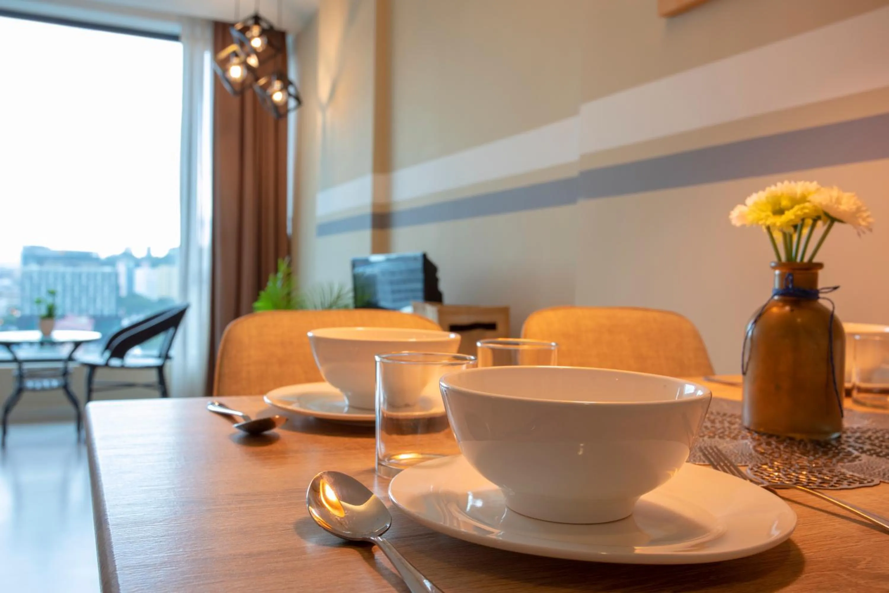 Dining area in Cozy Living Sky Apartment
