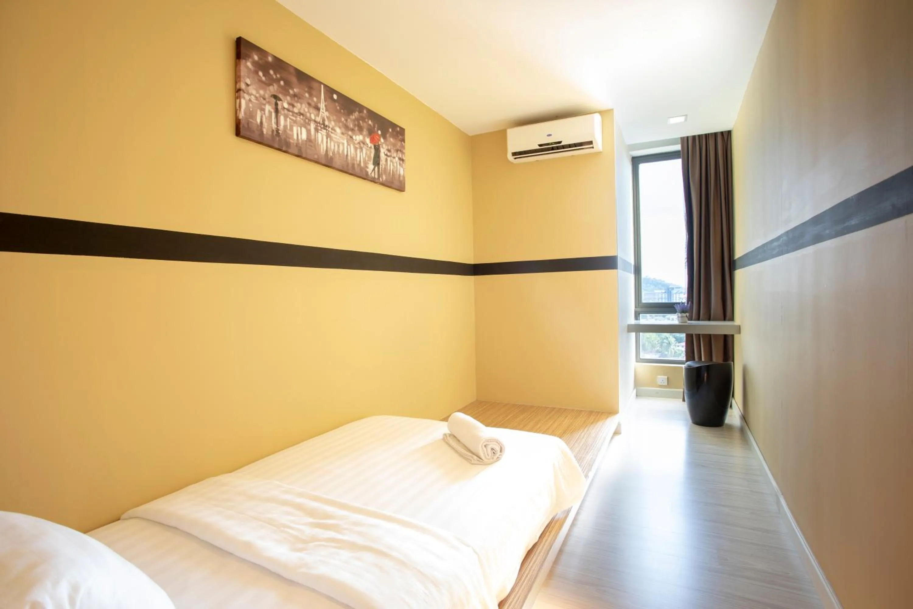 Bedroom, Bed in Cozy Living Sky Apartment