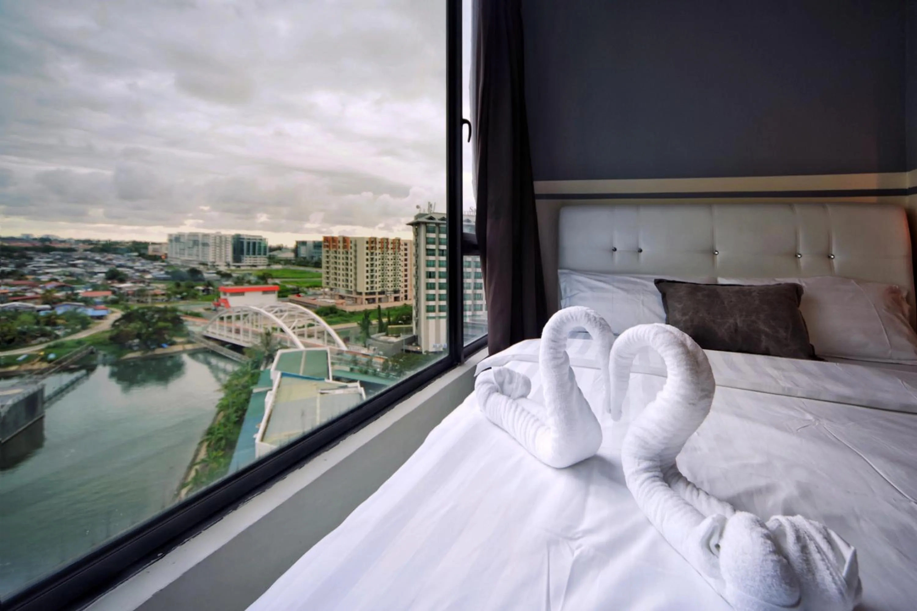 Bedroom, Bed in Cozy Living Sky Apartment