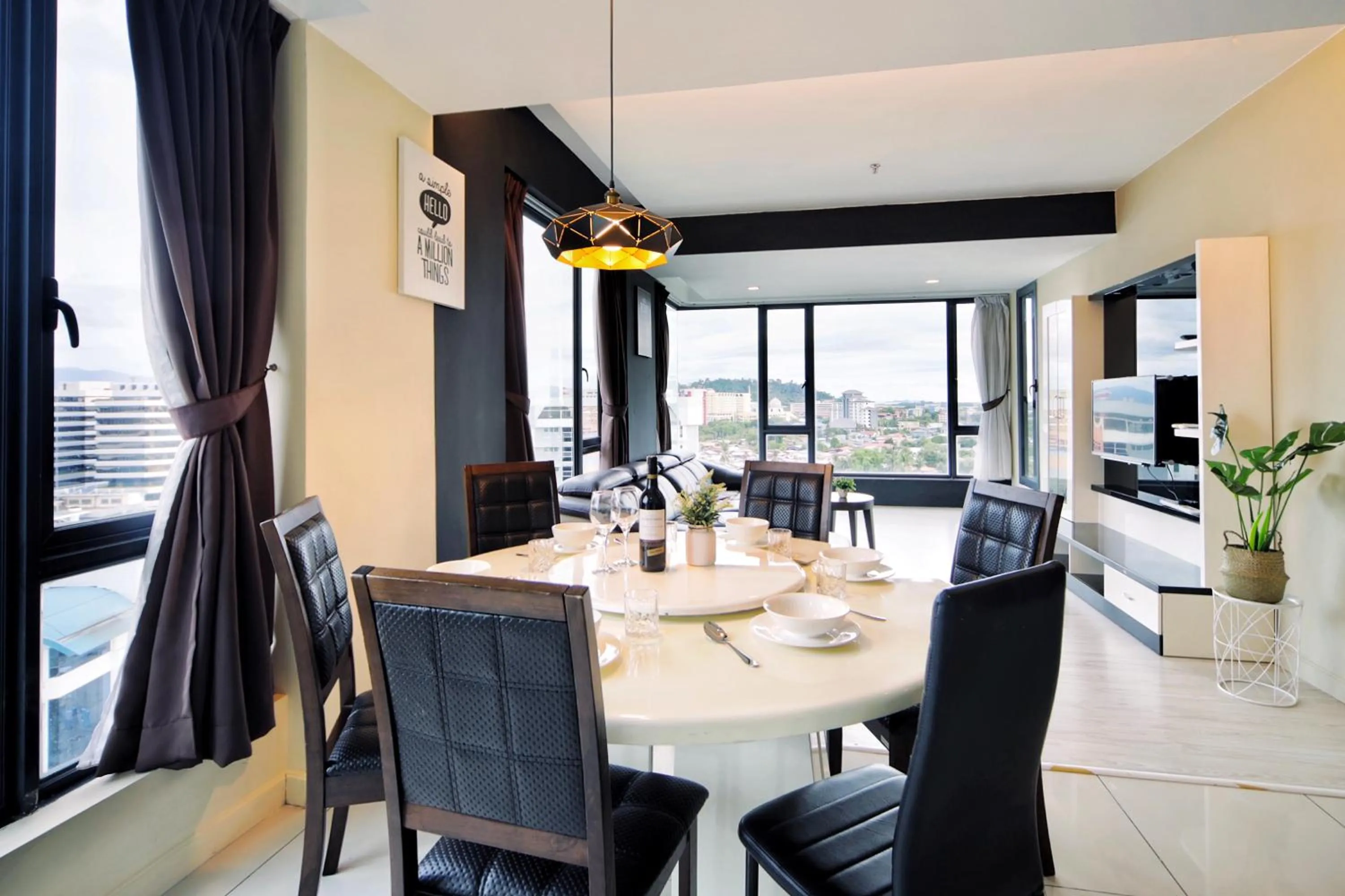 Living room in Cozy Living Sky Apartment