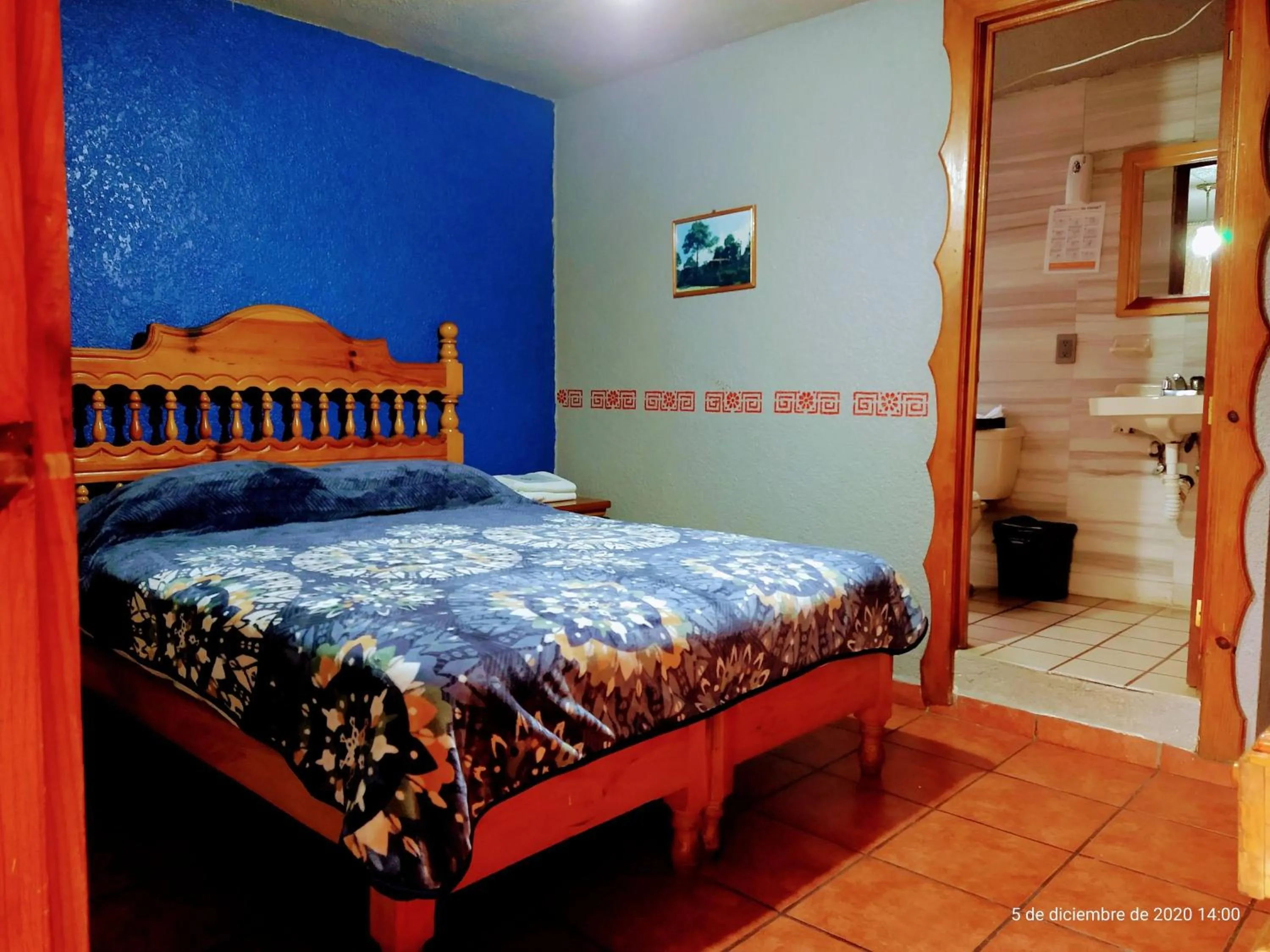 Bed in Hotel Plaza Mazamitla