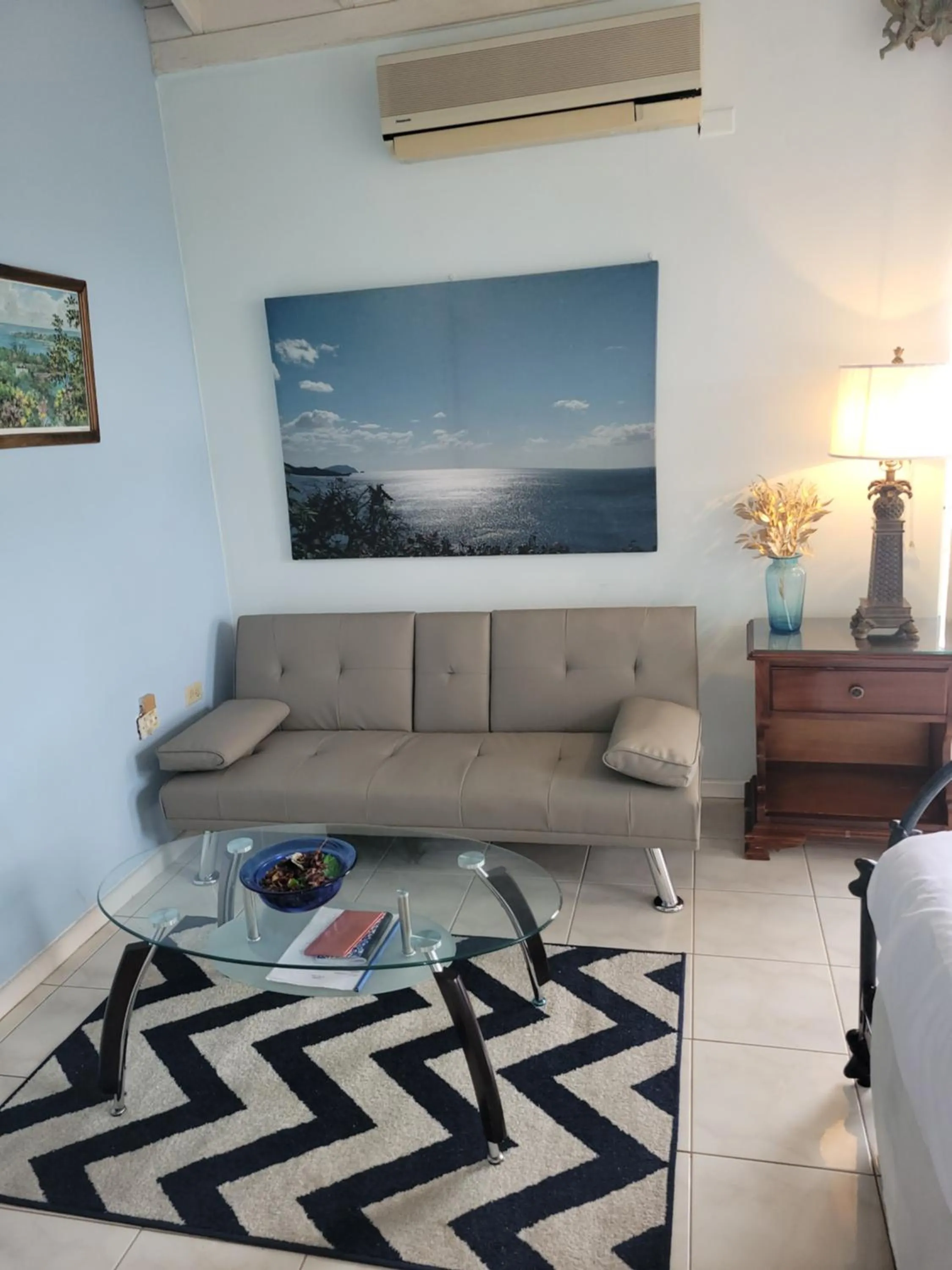 Seating area in Blue Topaz