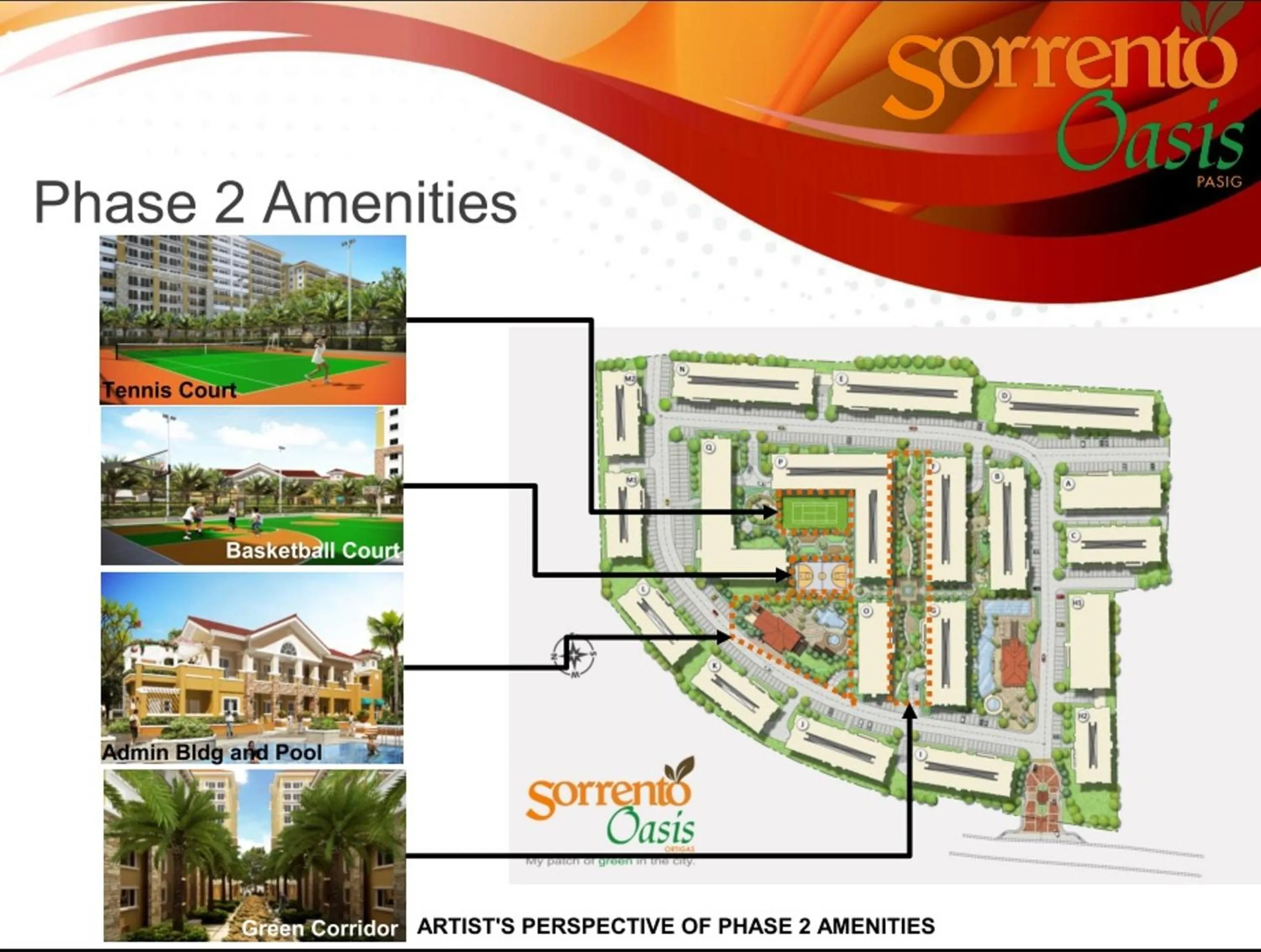 Floor plan in 2 BR Sorrento Oasis