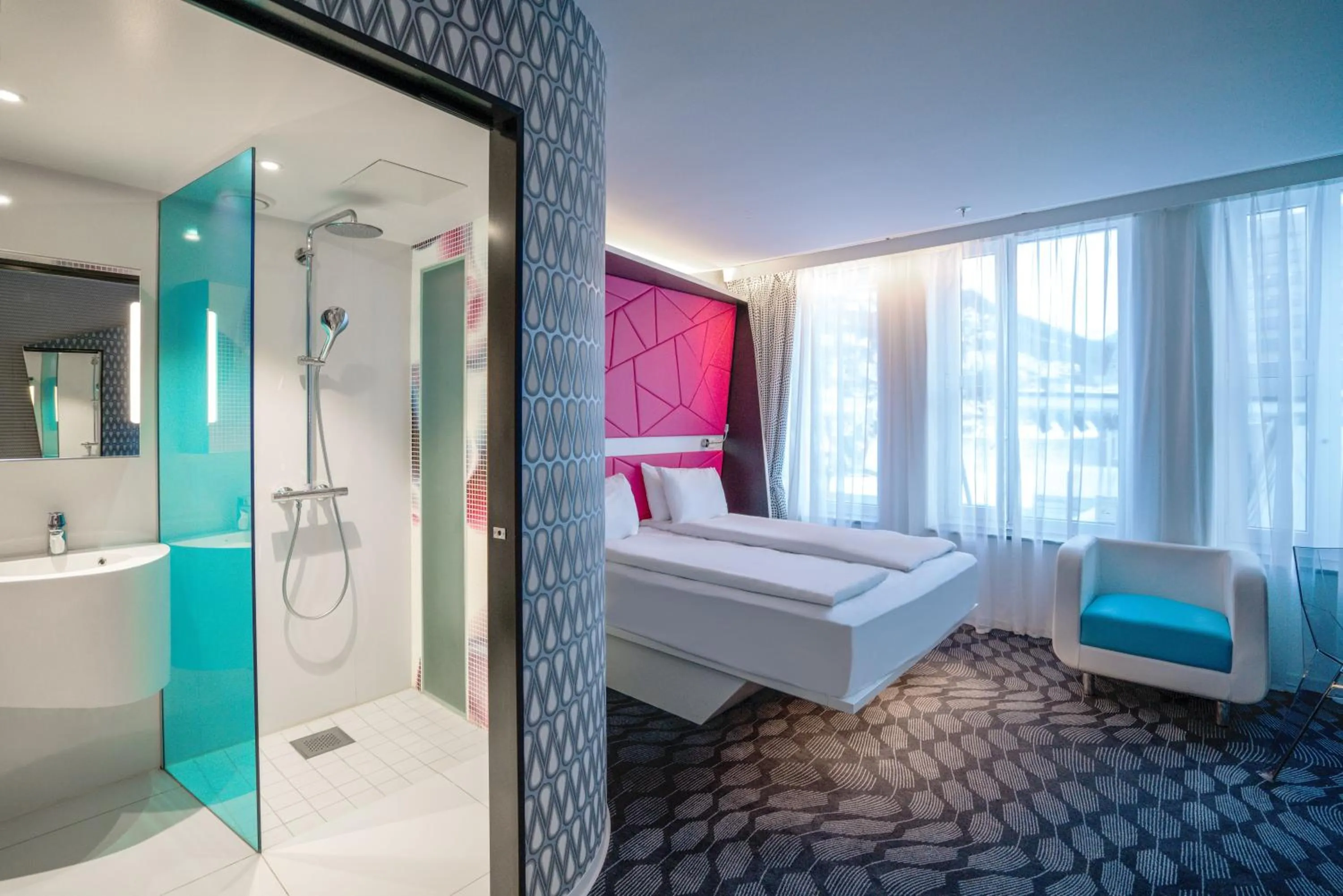 Bed in Magic Hotel Xhibition - Self-service-hotel