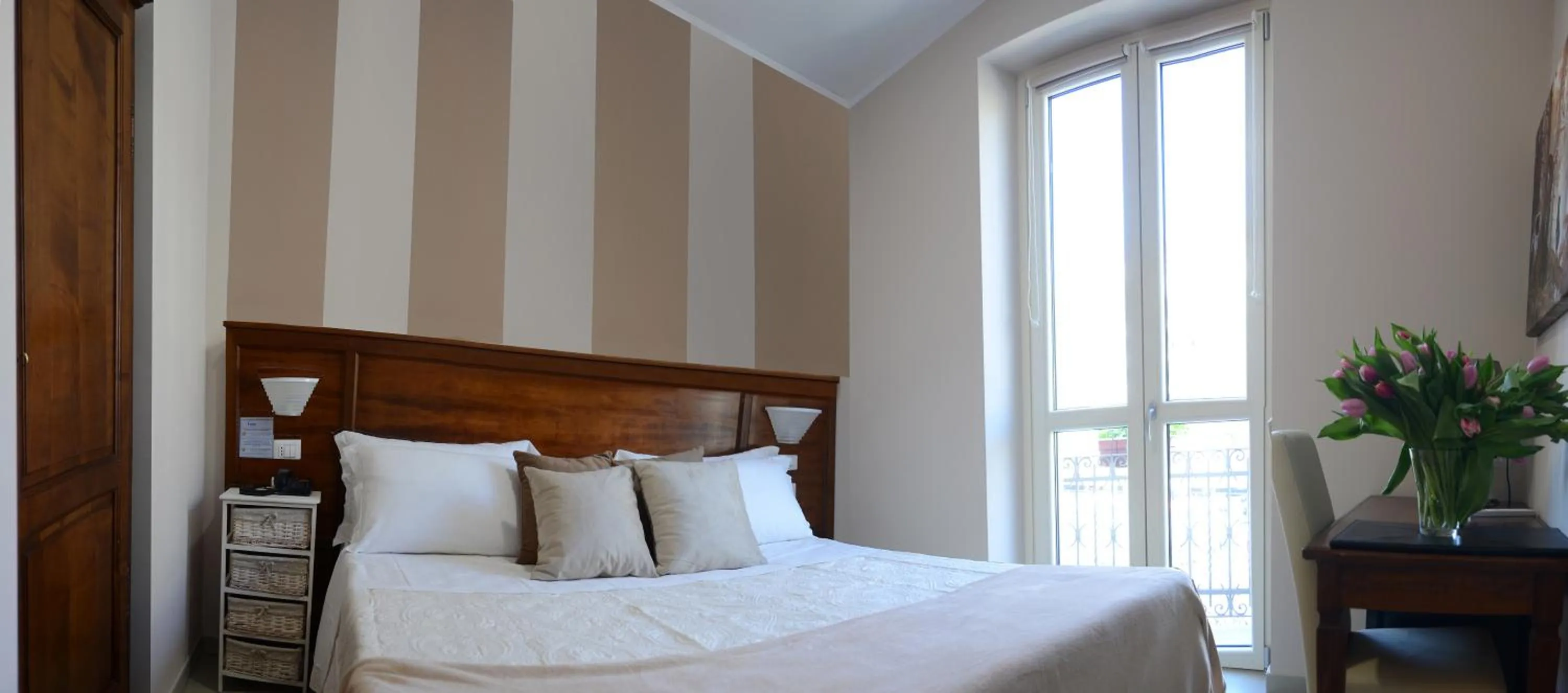 Bed in Hotel Giulio Cesare