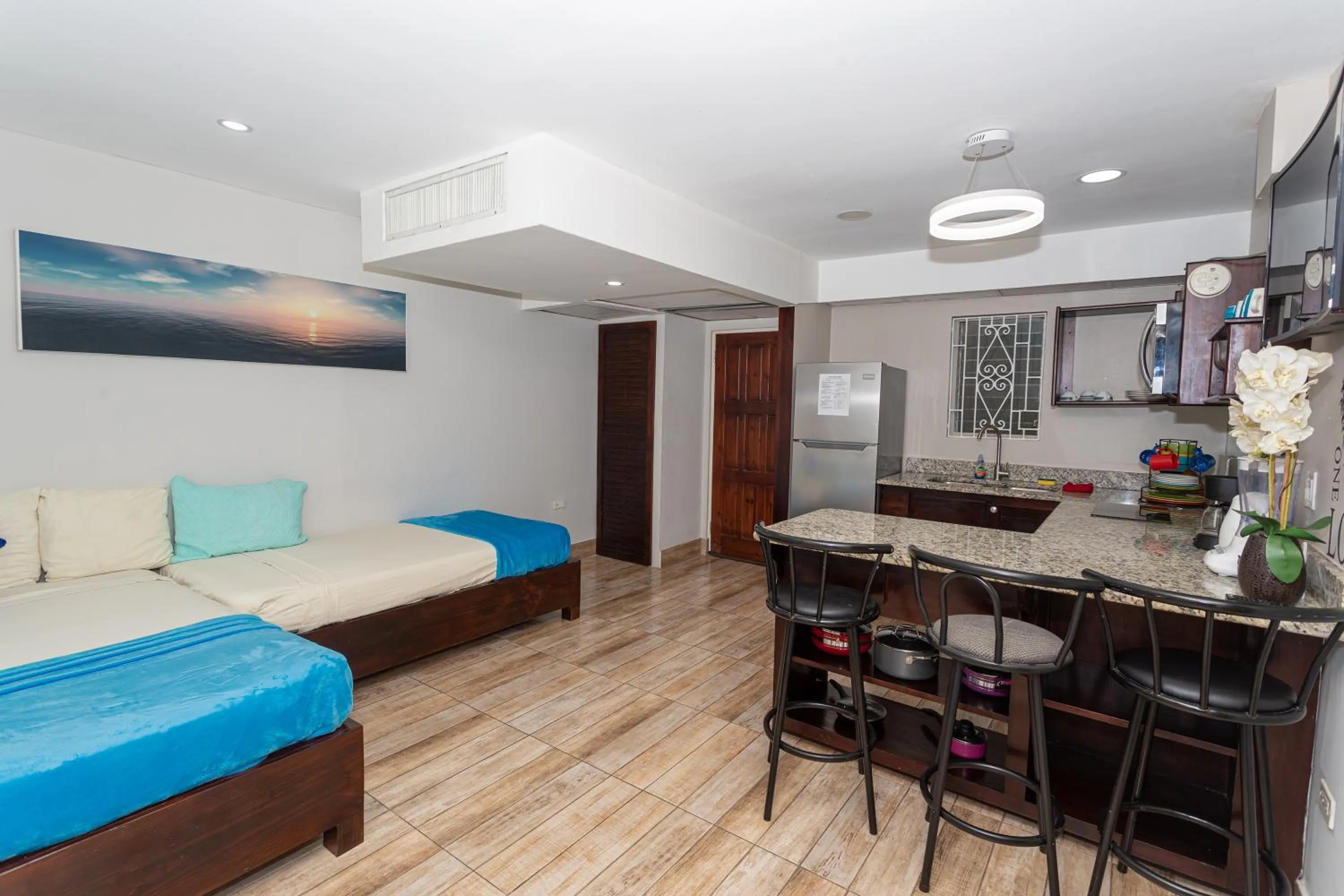 Bed in Montego Bay Club Apartments