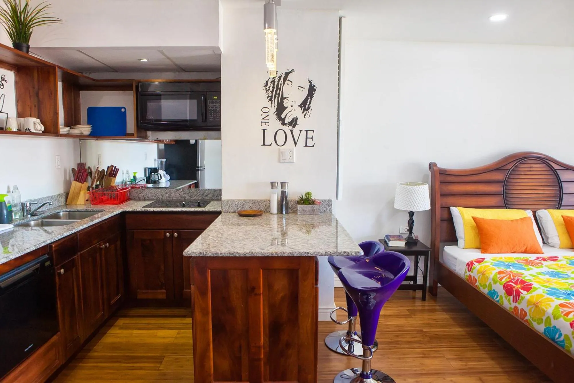 Bed in Montego Bay Club Apartments