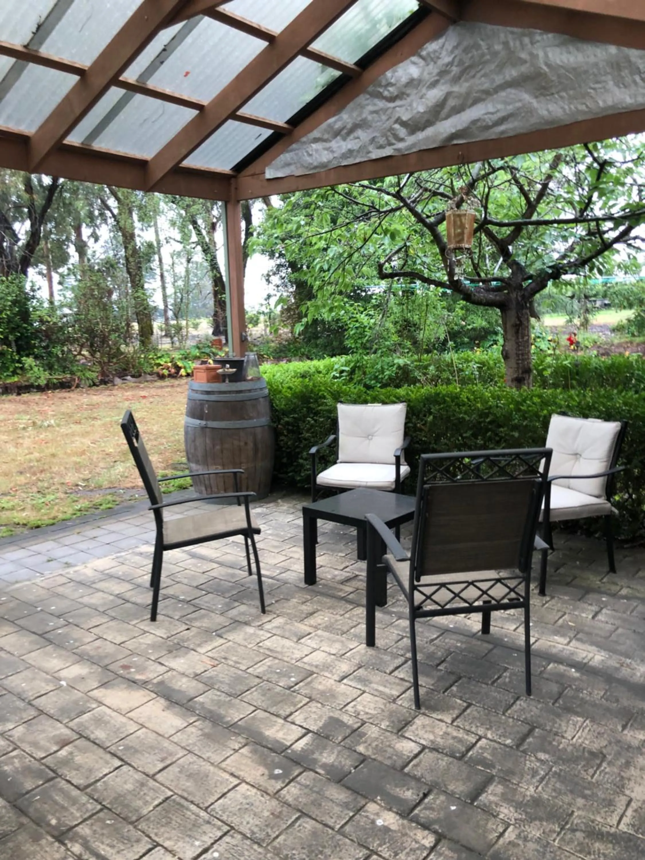 Patio in Sherwood Park bed and breakfast