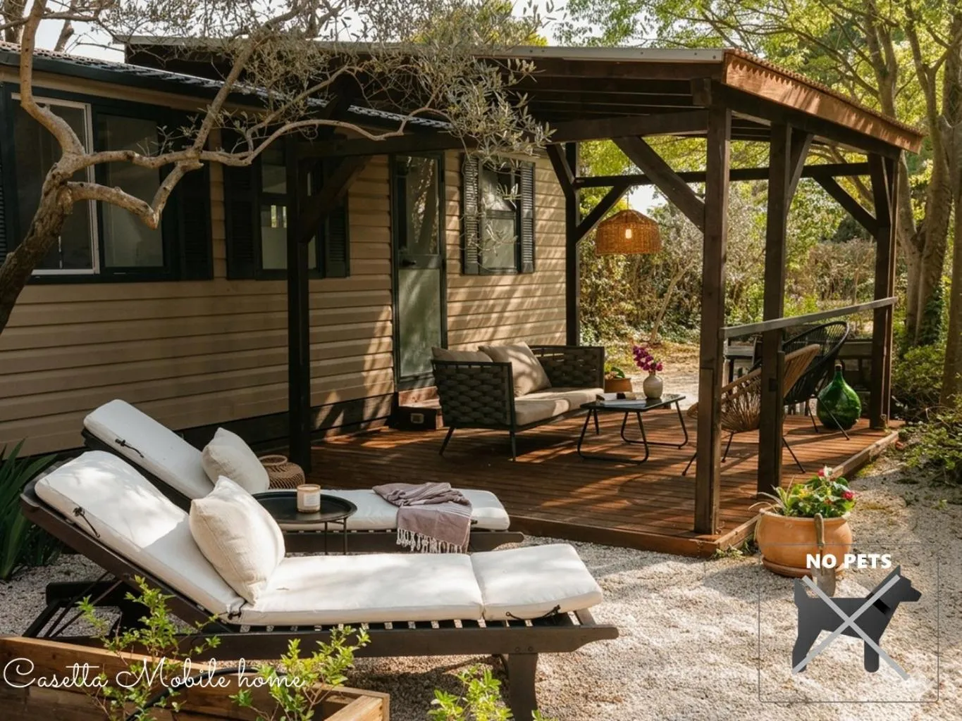 Patio in Boutique Mobile Homes UlikaRovinj