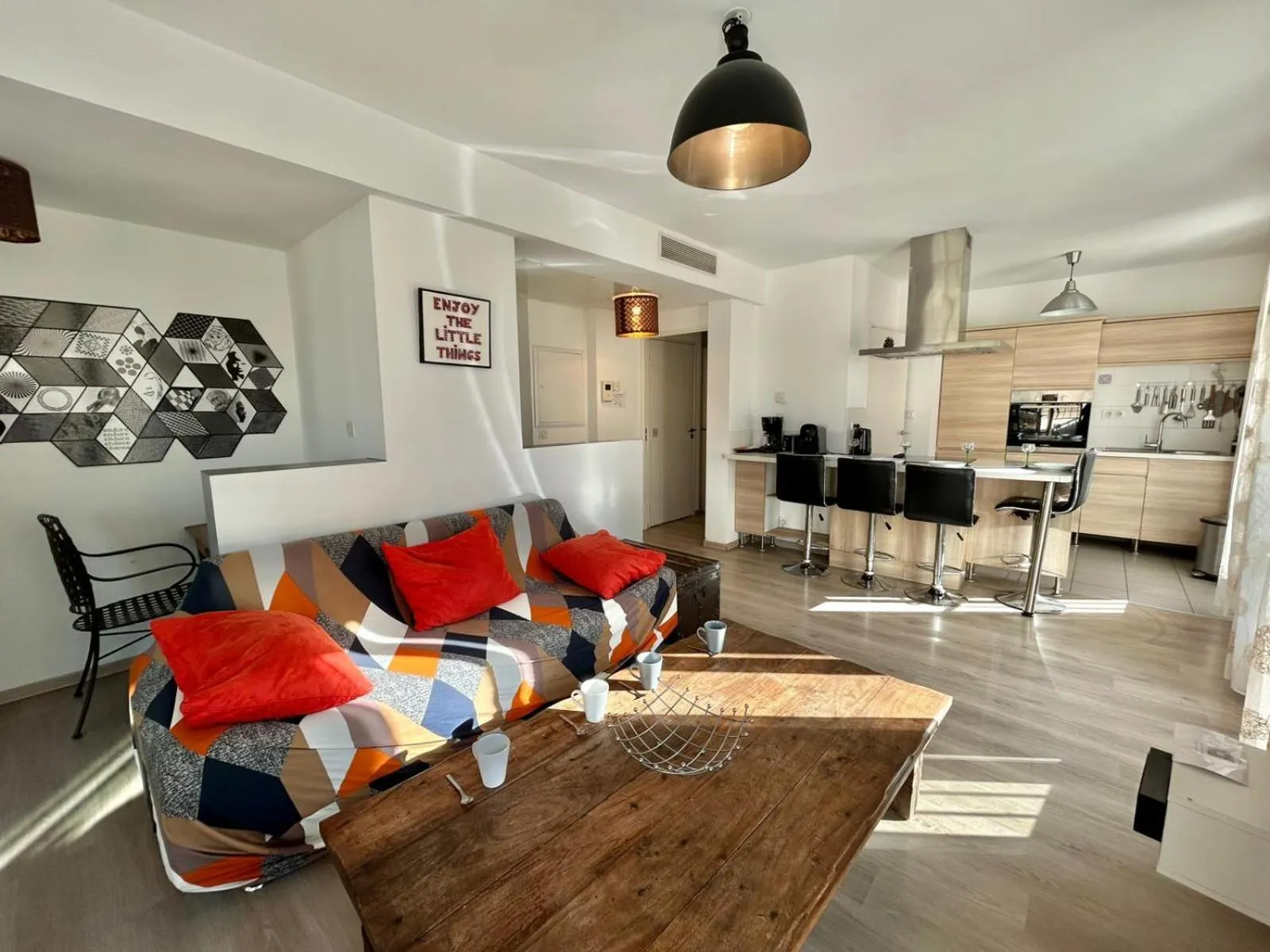 Living room in Le Phocéen Appartement Terrasse Plein centre