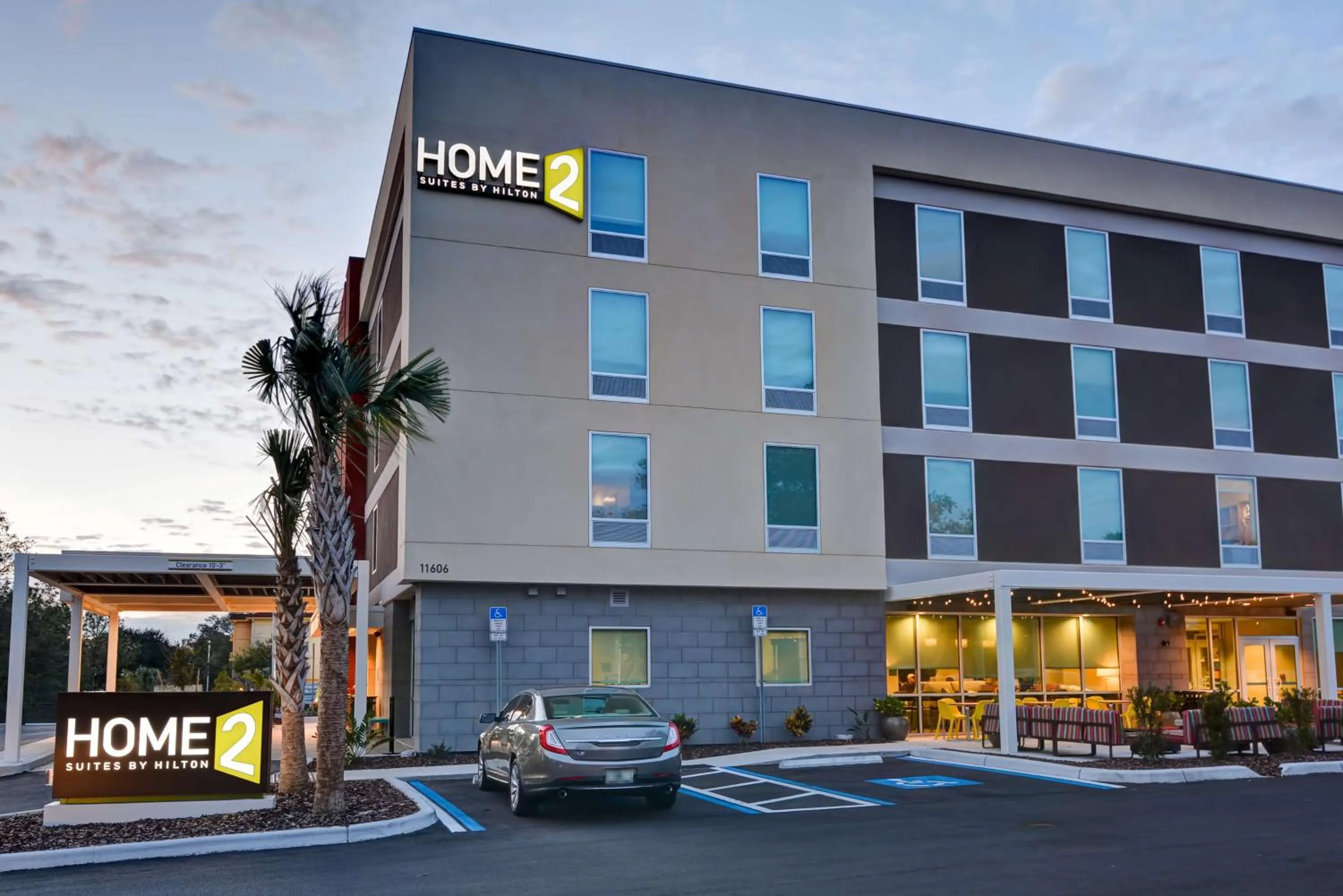 Property building in Home2 Suites By Hilton Tampa USF Near Busch Gardens
