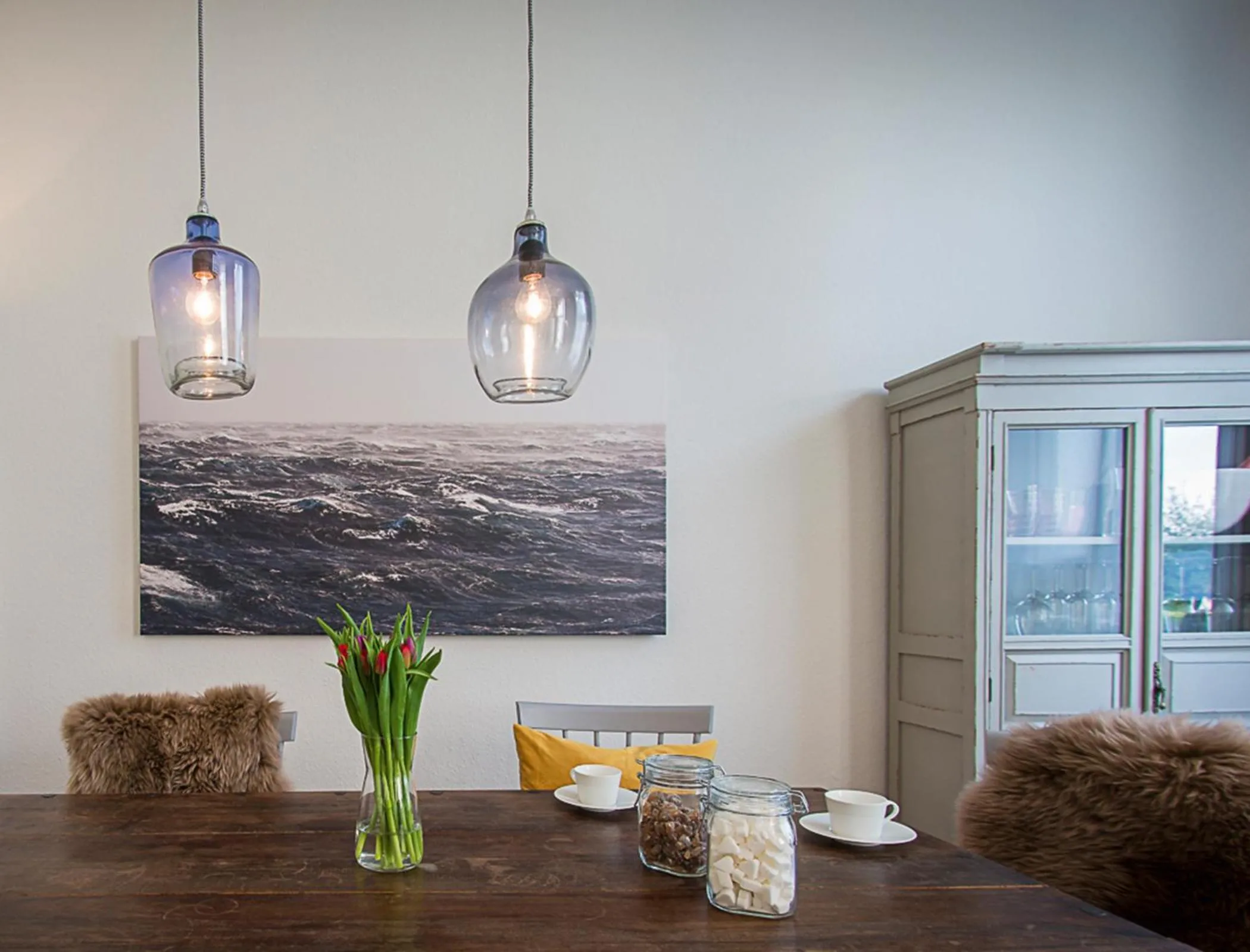 Seating area in Seaside Apartments Austernbank