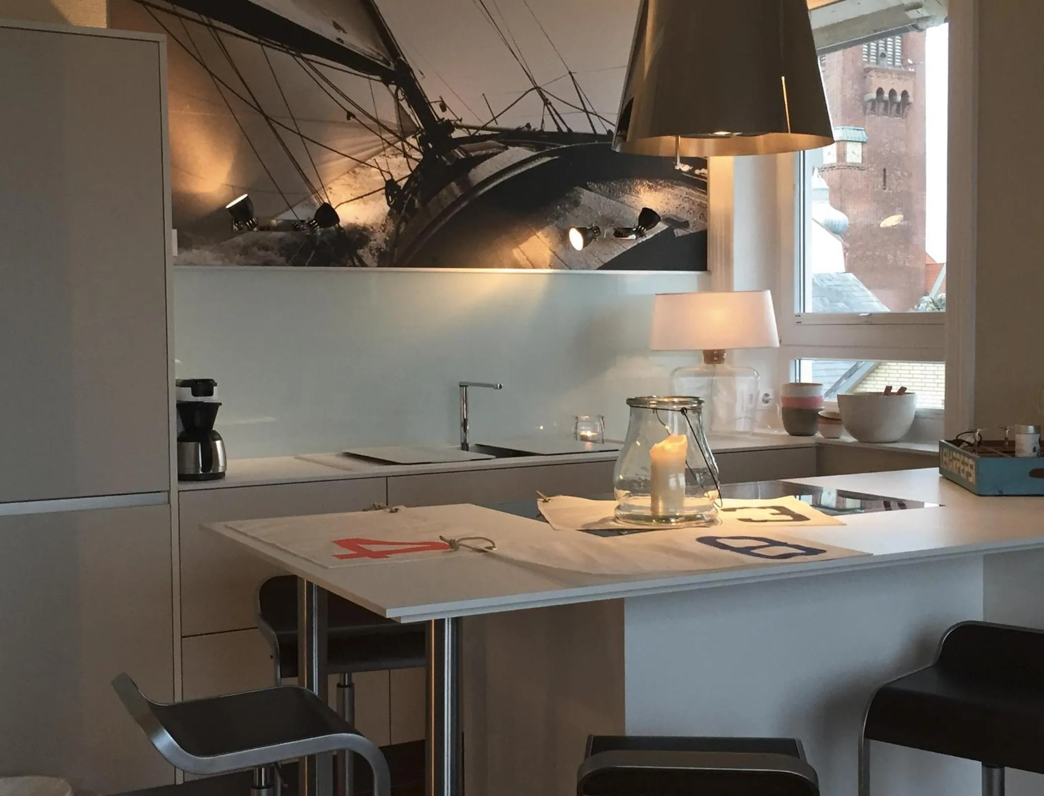 Kitchen or kitchenette in Seaside Apartments Austernbank