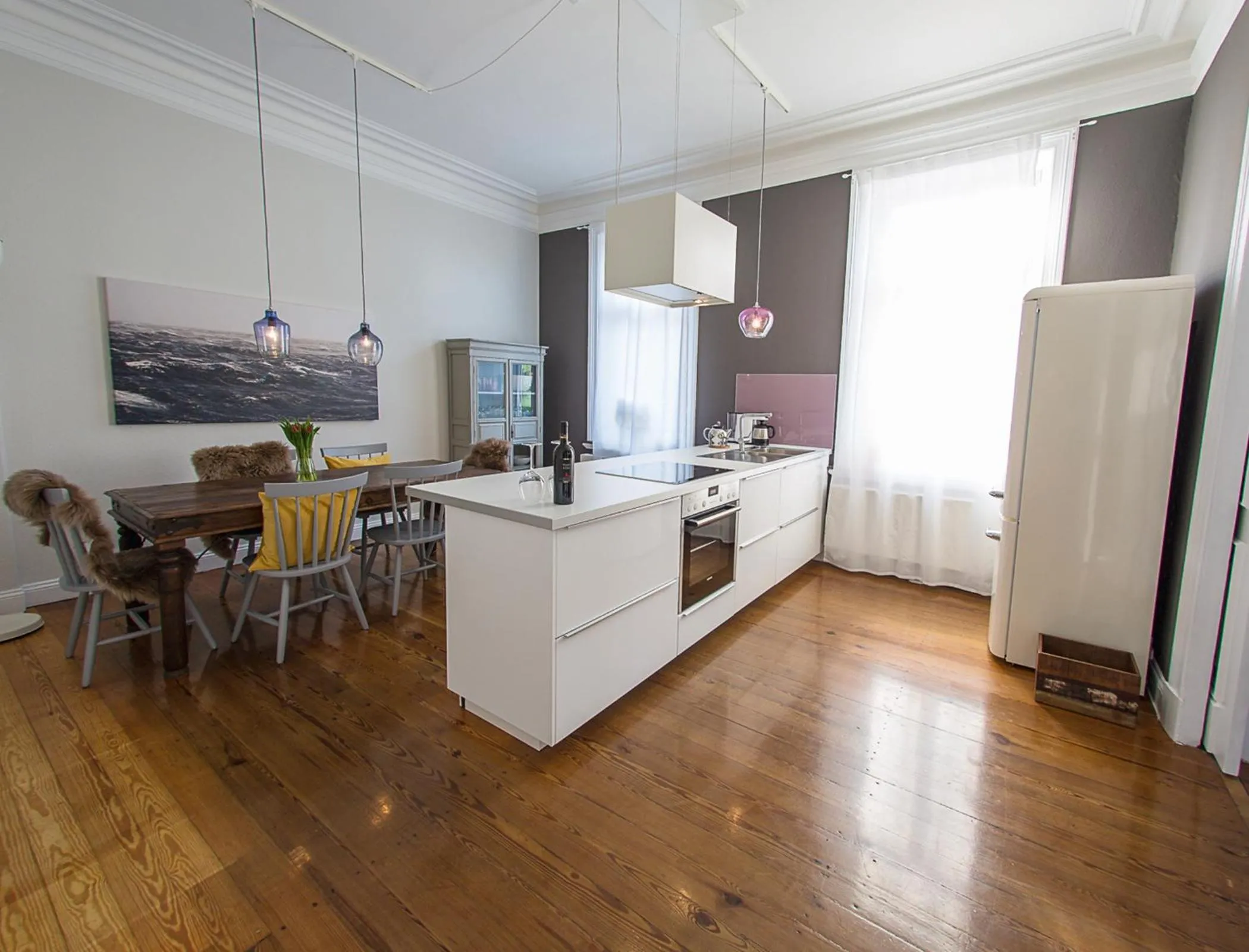 Kitchen or kitchenette in Seaside Apartments Austernbank
