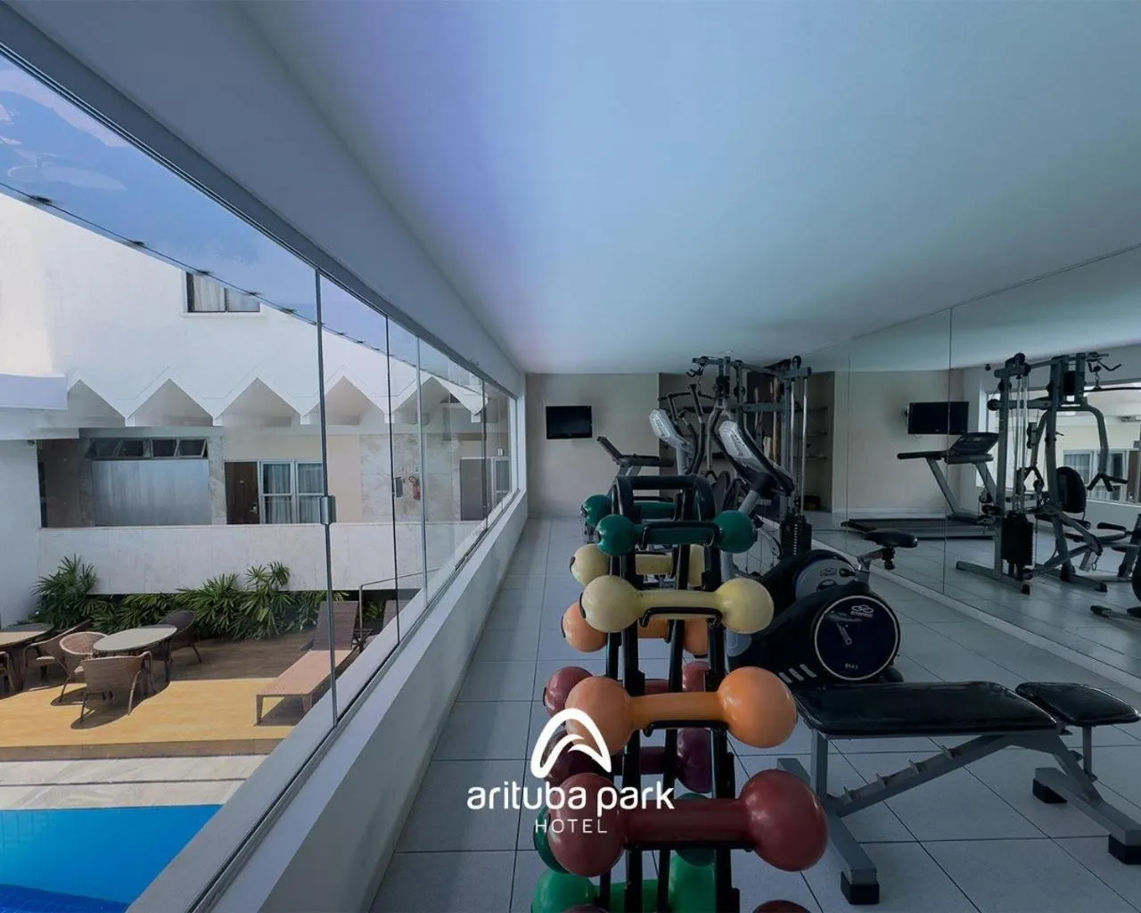 Fitness centre/facilities in Arituba Park Hotel