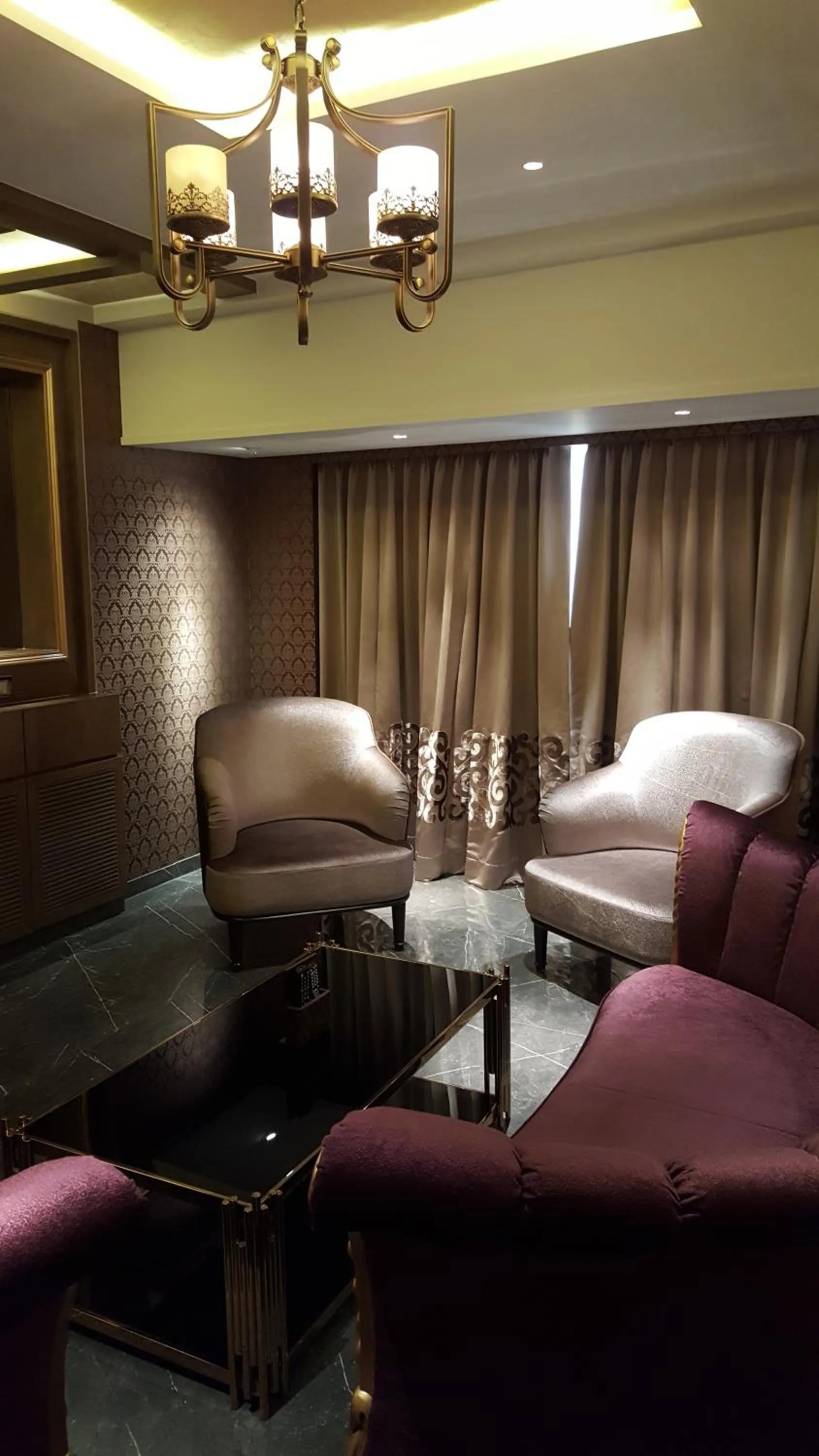 Seating area in Hotel Peninsula Redpine