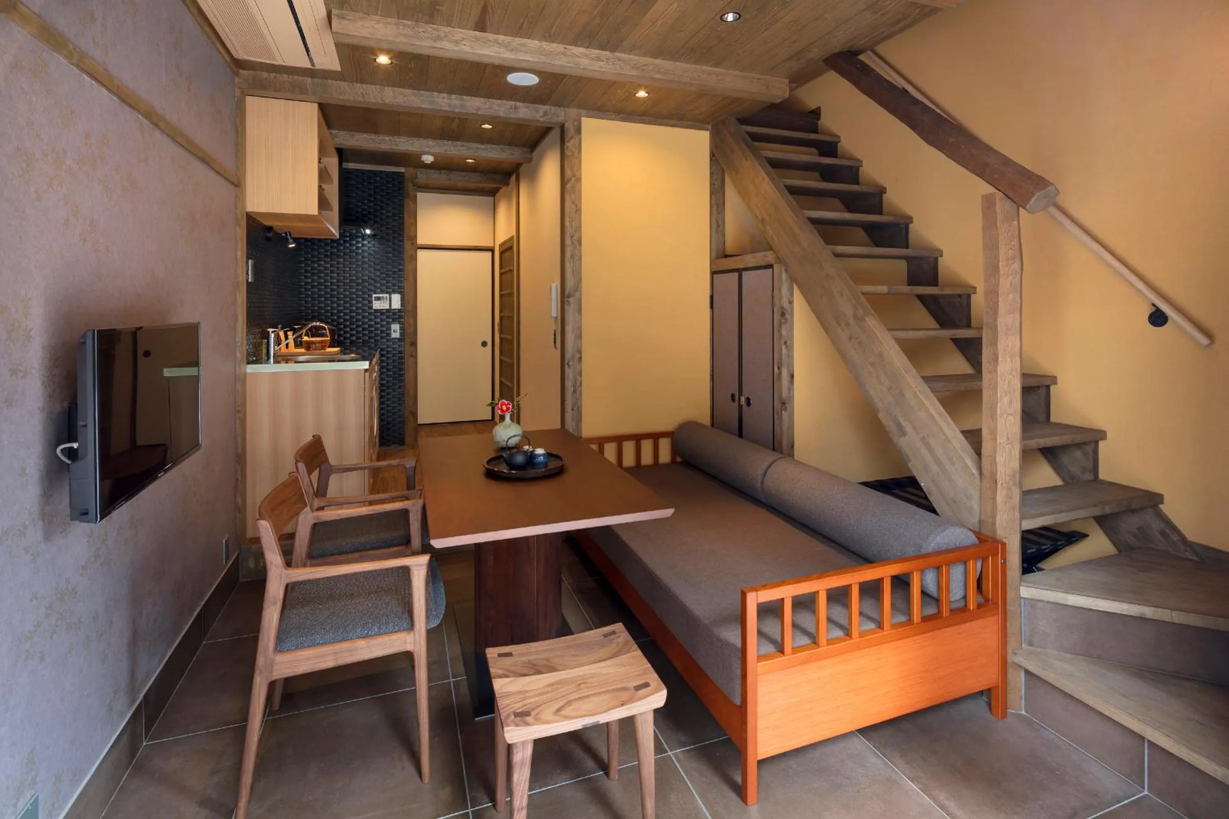 Dining area in Hanagoromo Machiya House