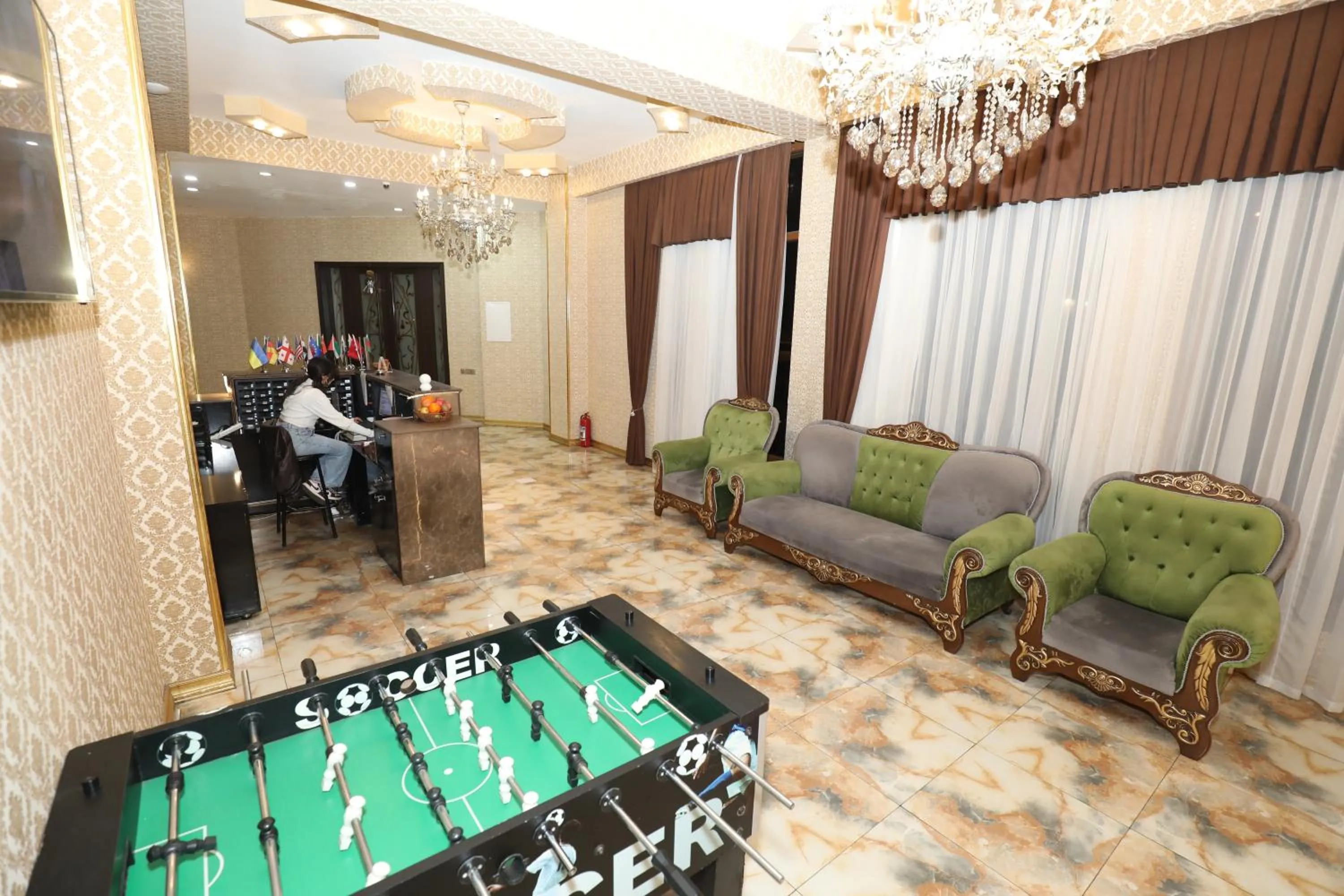 Seating area in Istanbul Gold Hotel Baku