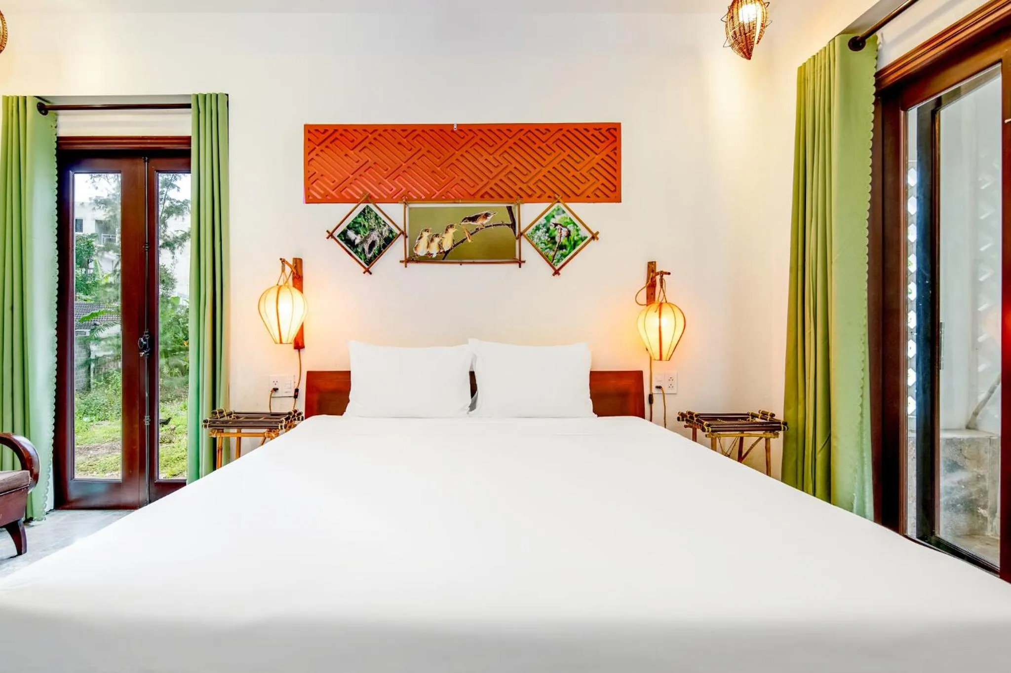 Living room, Bed in AnBang Morning Glory Beach Homestay 호이안 안방비치 숙소호텔