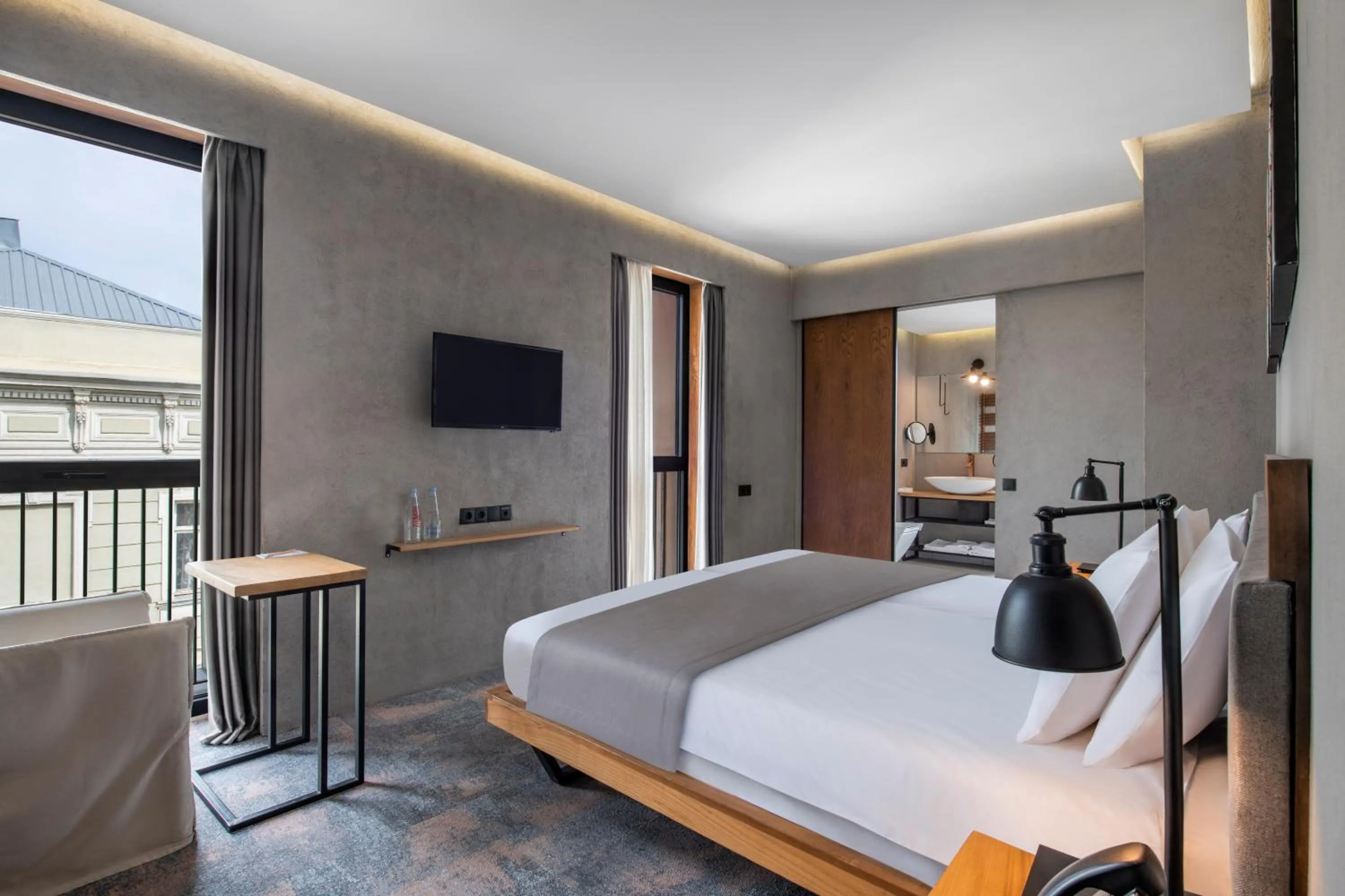 Bed in IOTA Hotel Tbilisi