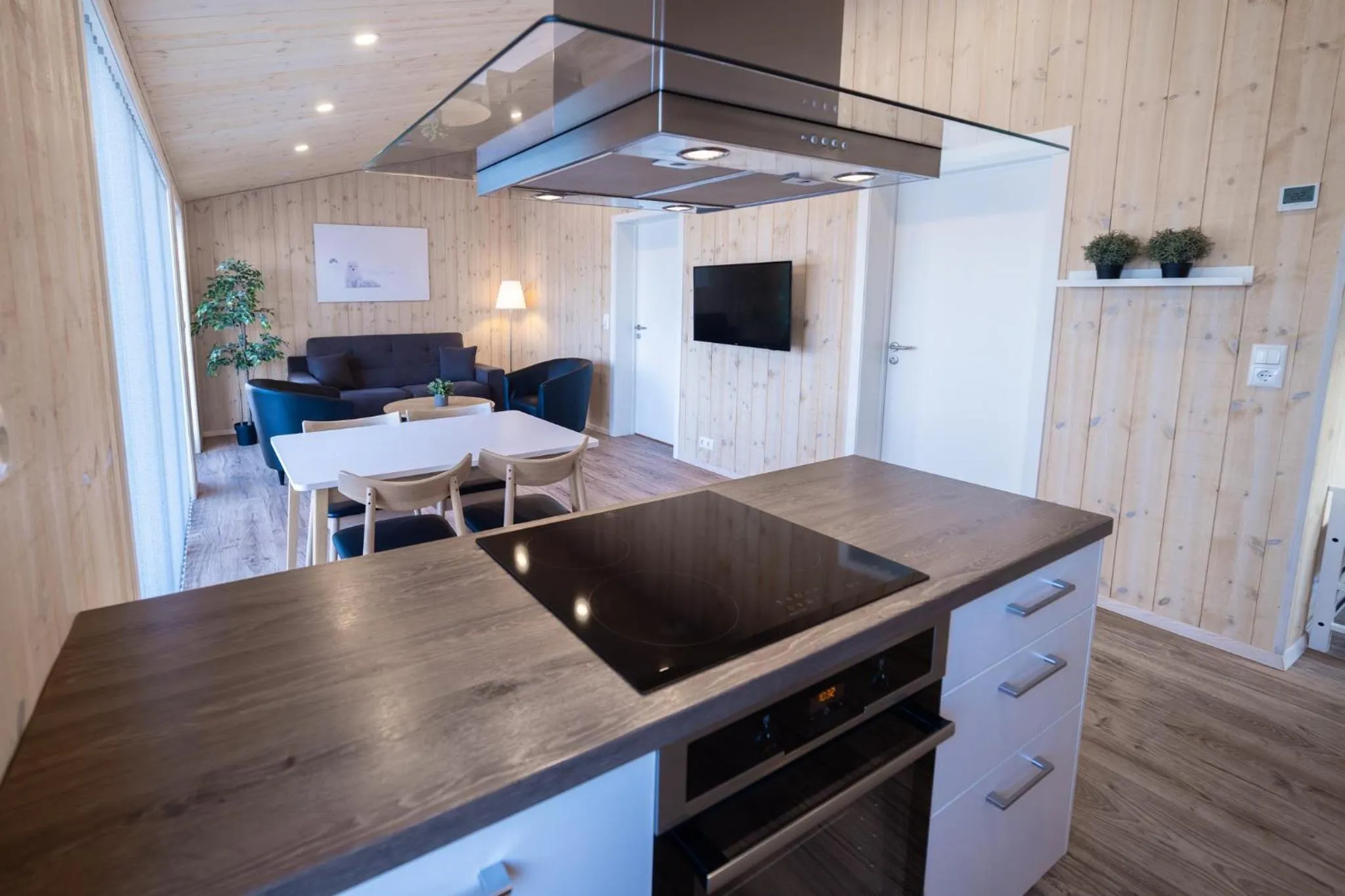 Kitchen or kitchenette in Miðhraun - Lava resort & Restaurant