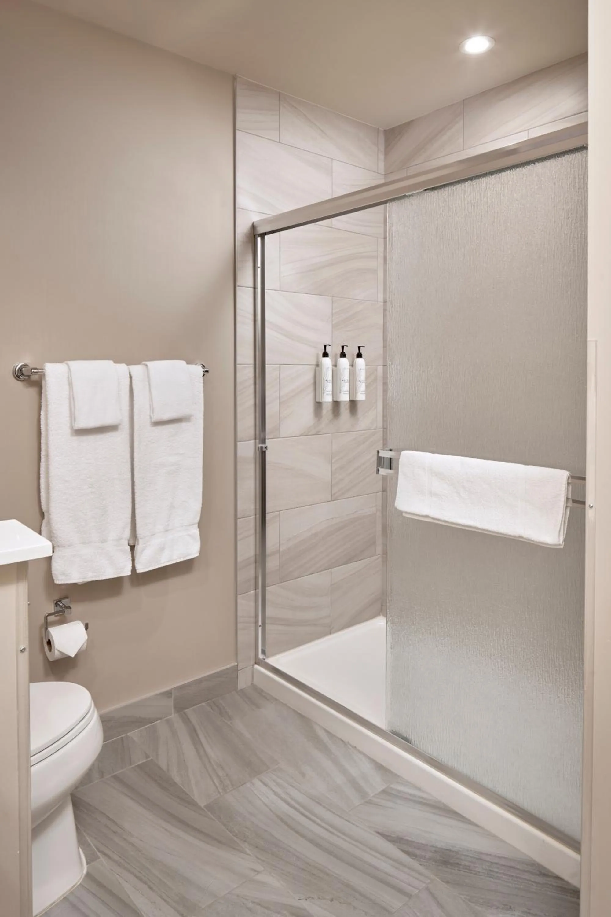 Shower in Fairfield Inn & Suites by Marriott Airdrie