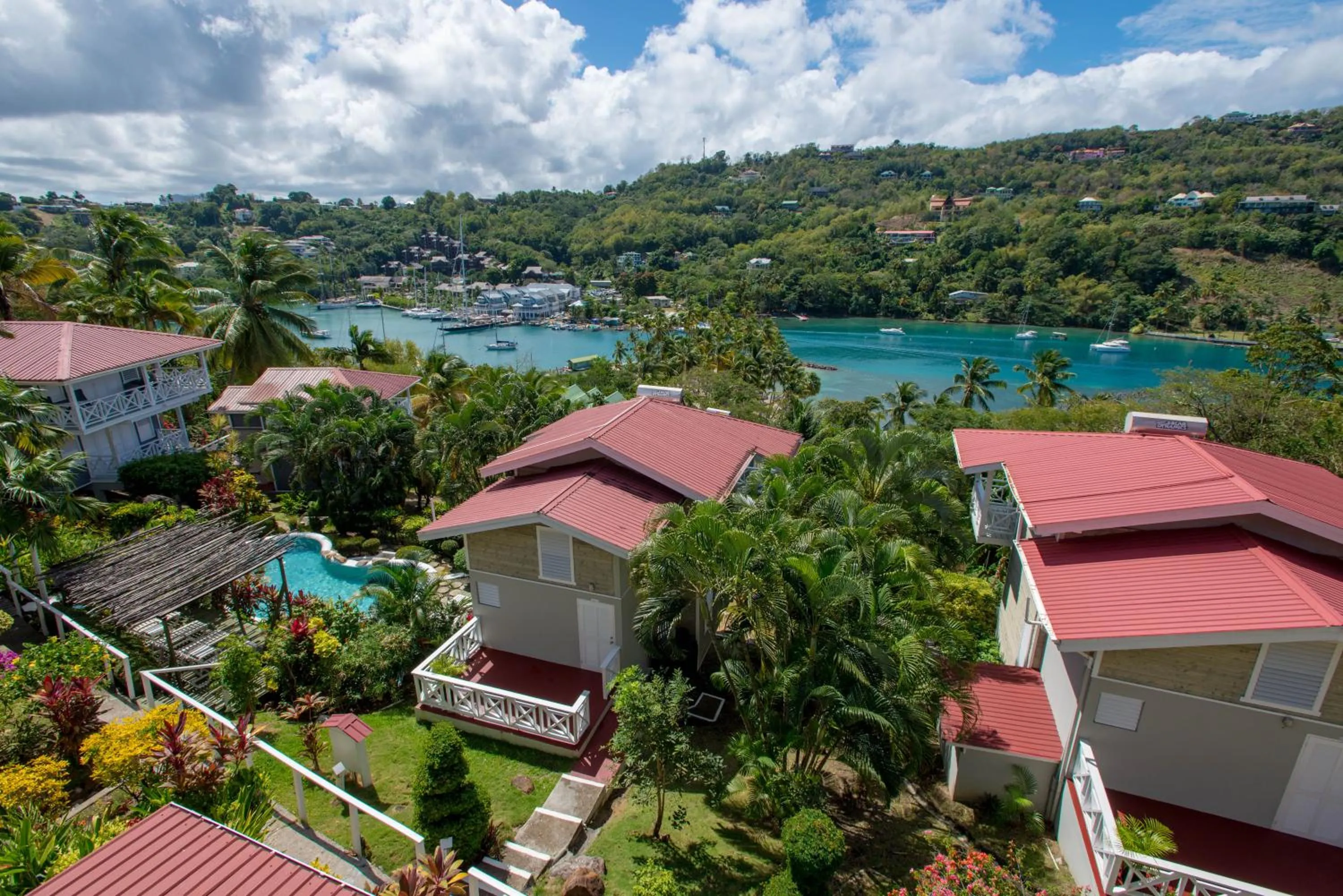 Bird's eye view in Oasis Marigot