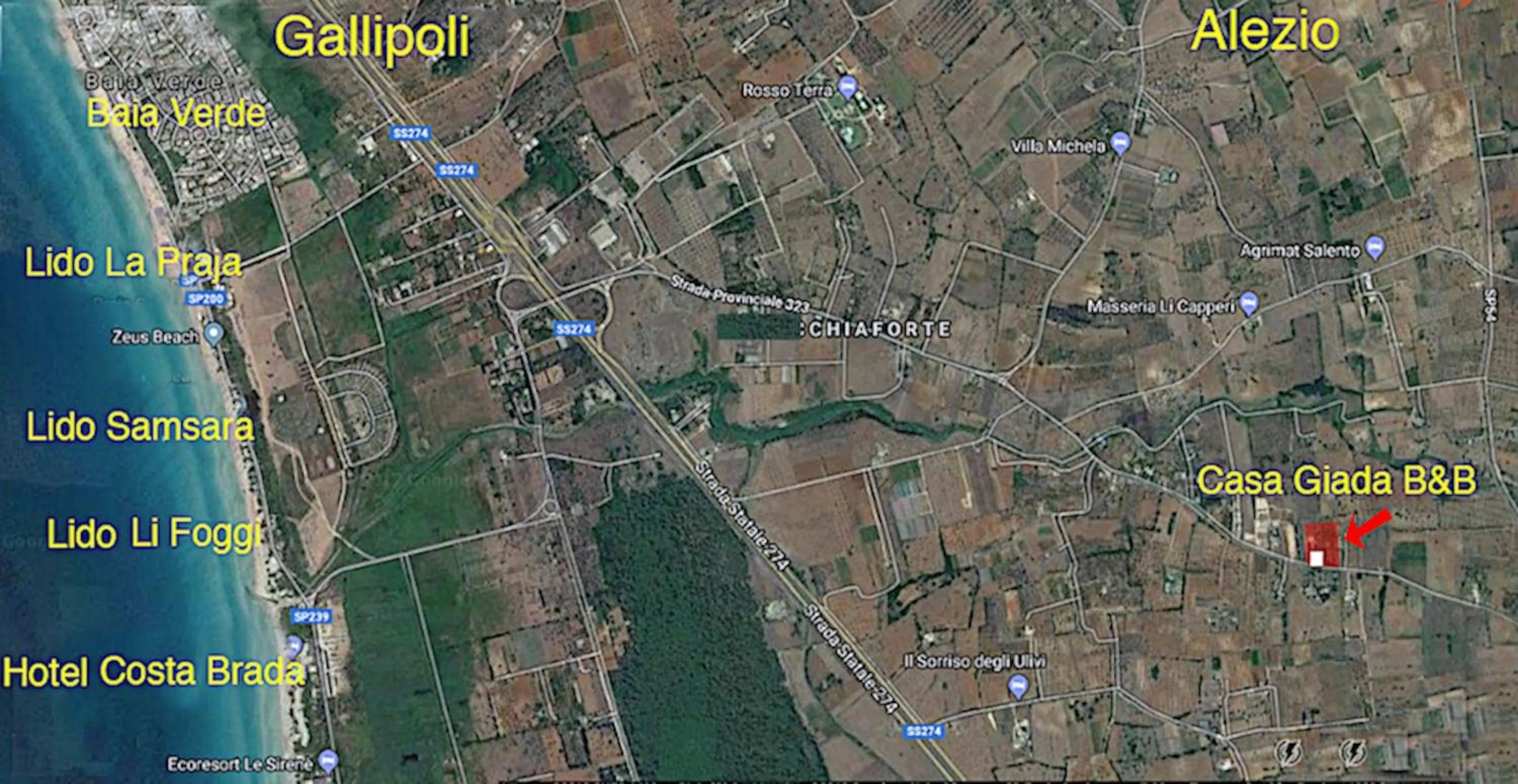 Location in Casa Giada B&B